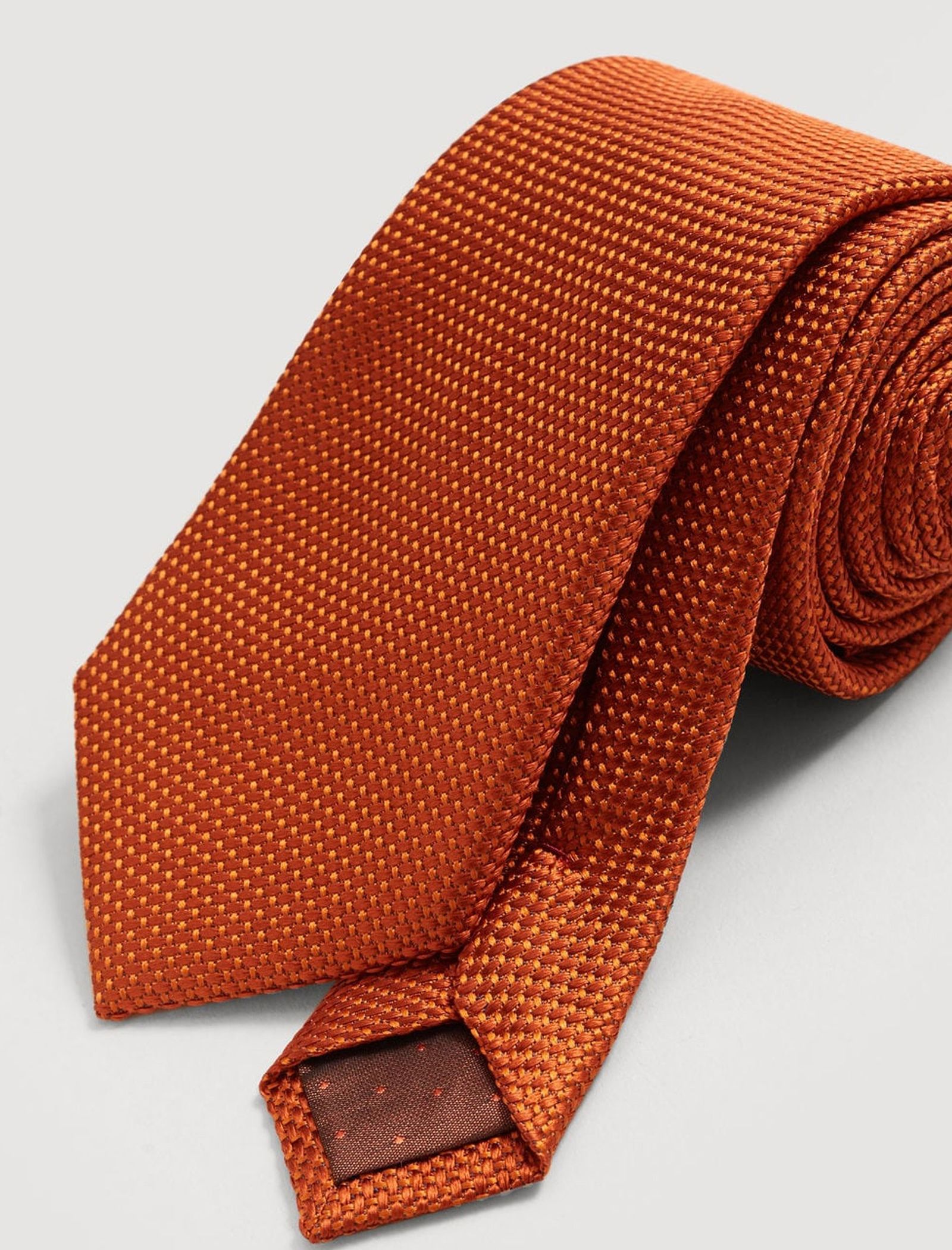 کراوات مانگو مدل 23090666 تک سایز - نارنجي - 3