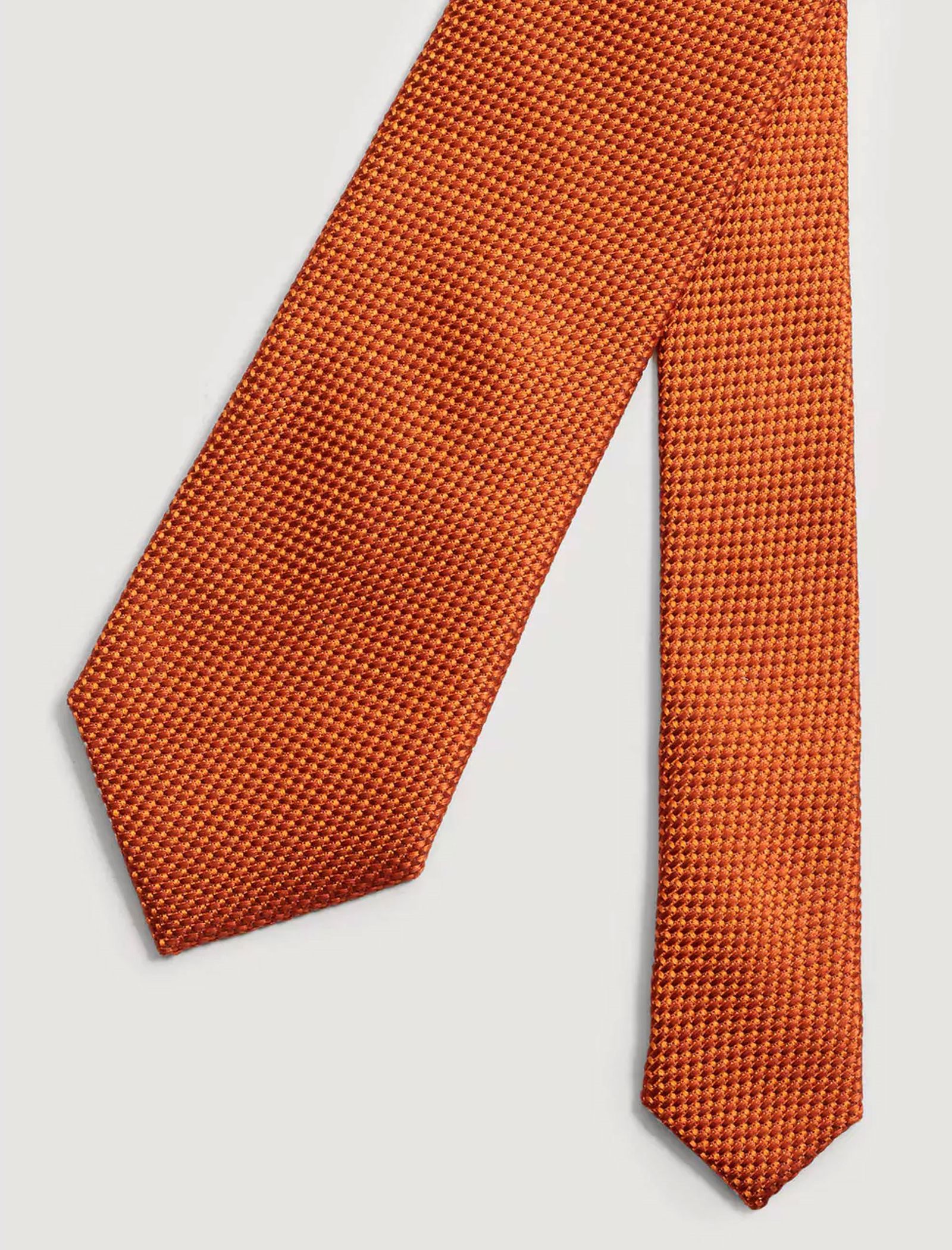 کراوات مانگو مدل 23090666 تک سایز - نارنجي - 4