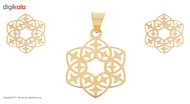 نیم ست طلا 18 عیار زنانه زرمان مدل MS0323