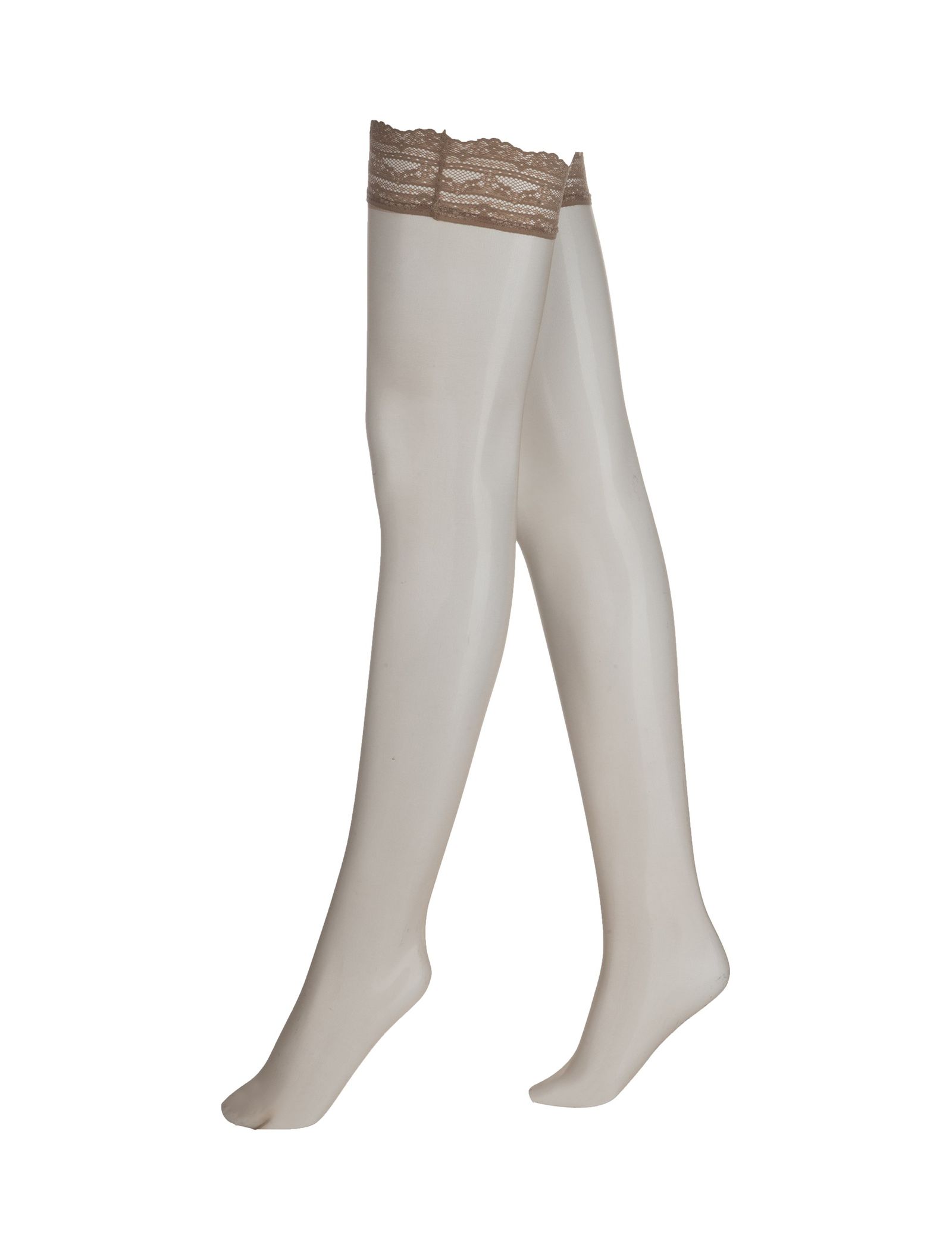 جوراب ساق بلند زنانه - اتام - کرم - 3