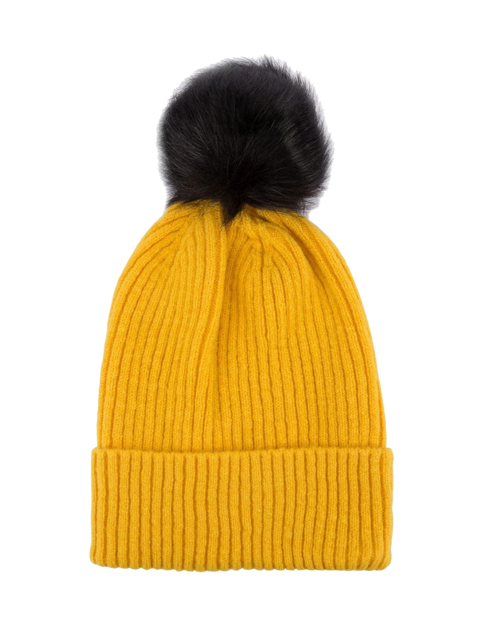 کلاه بافتنی زنانه - دفکتو - زرد - 1