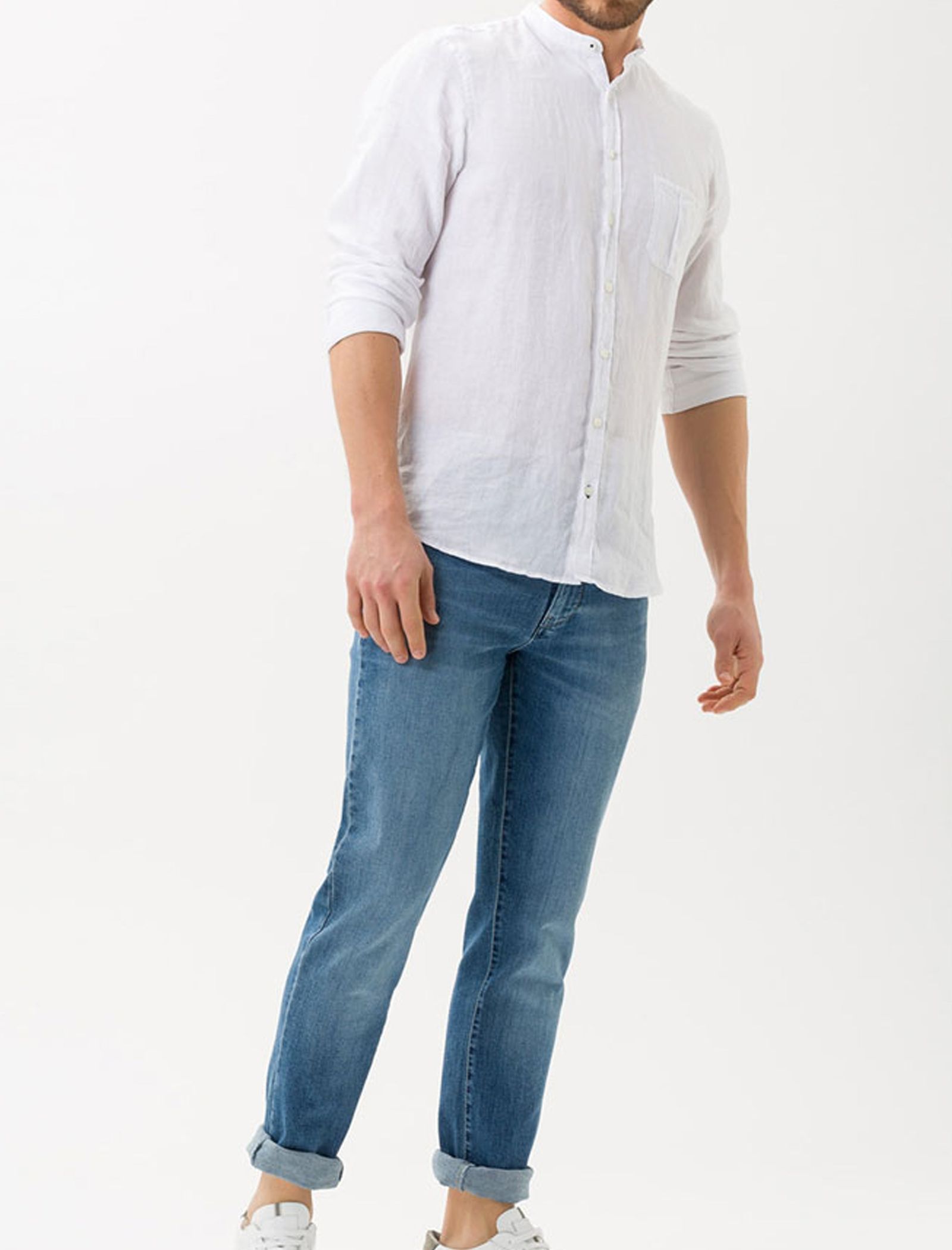 شلوار جین راسته مردانه Cadiz - برکس - آبي  - 4