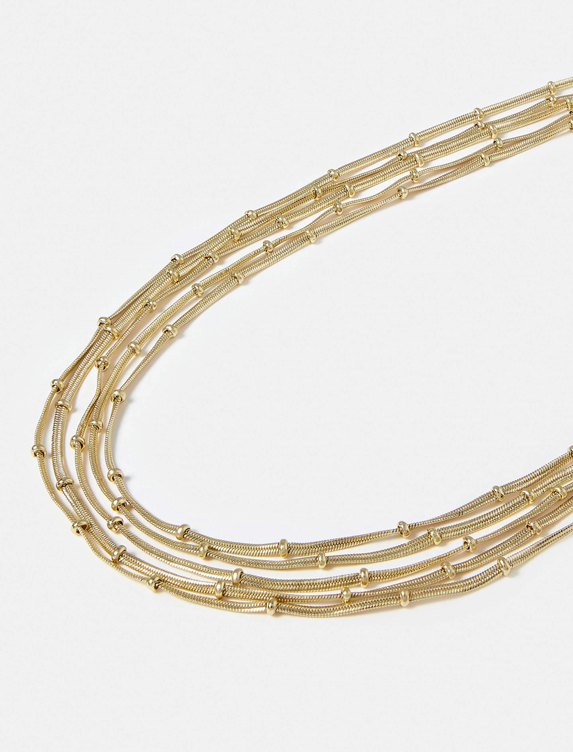 گردنبند زنجیری زنانه Slinky Layered - اکسسورایز تک سایز - طلايي - 4