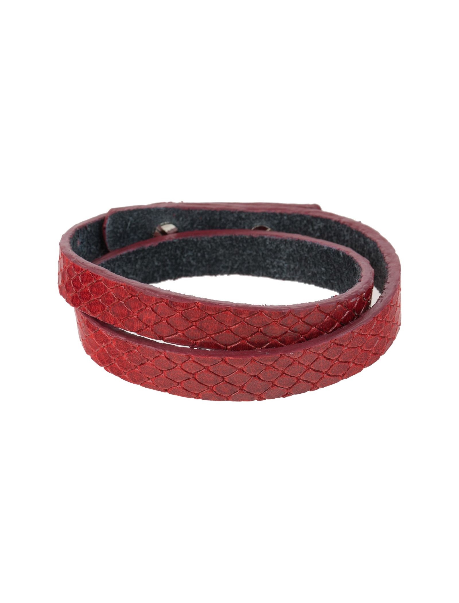 دستبند چرم زنانه - ماکو دیزاین تک سایز - قرمز - 1