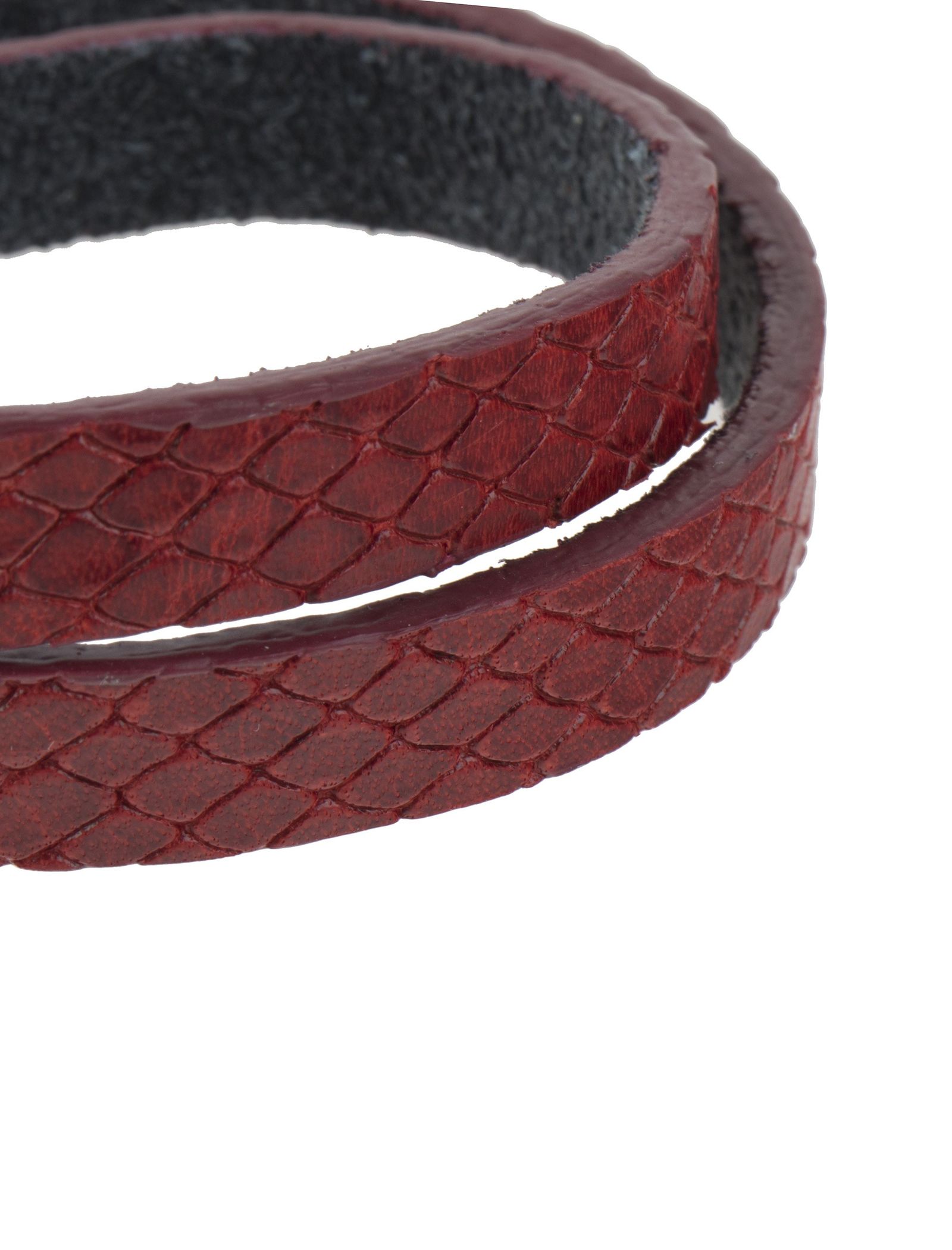 دستبند چرم زنانه - ماکو دیزاین تک سایز - قرمز - 4