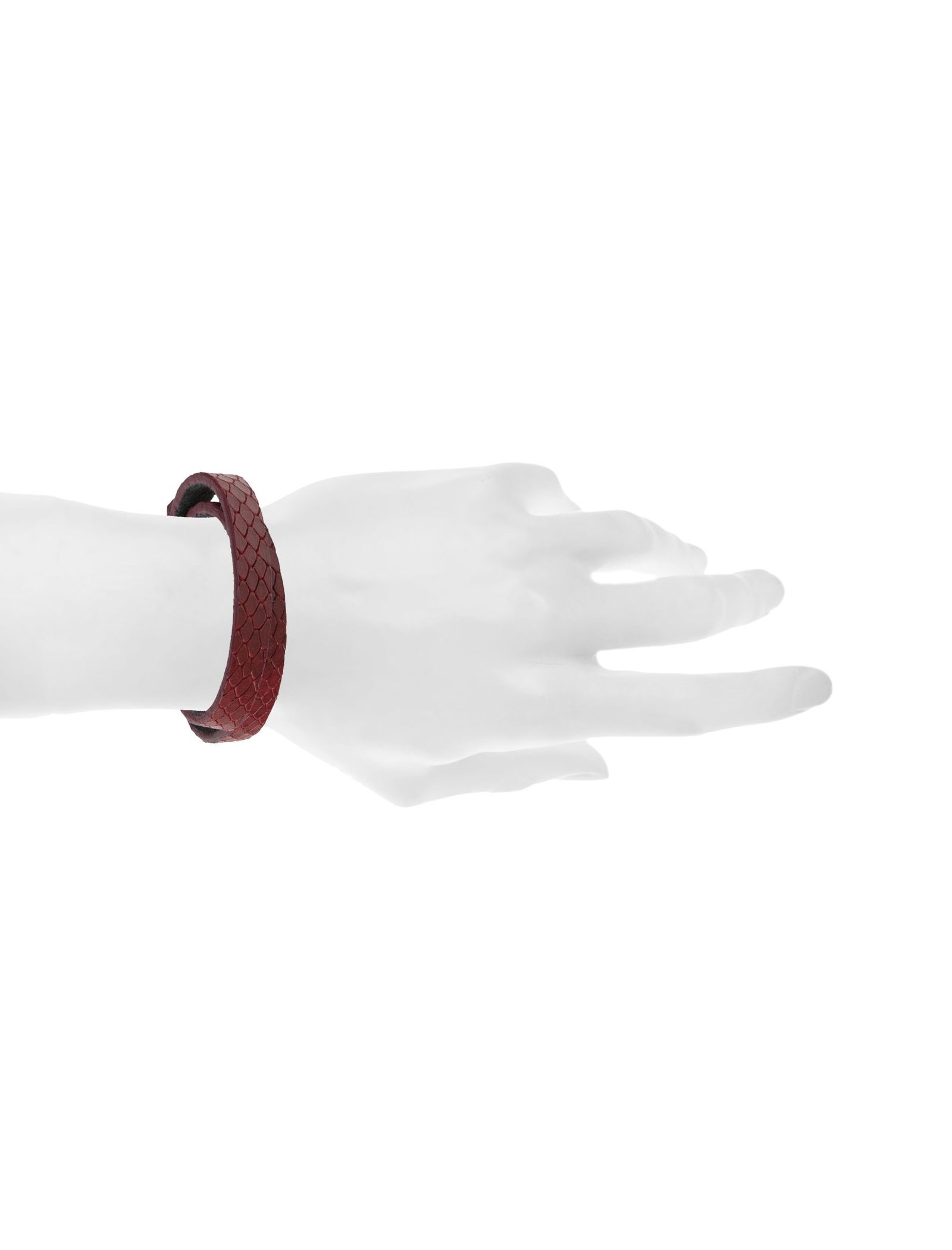 دستبند چرم زنانه - ماکو دیزاین تک سایز - قرمز - 6