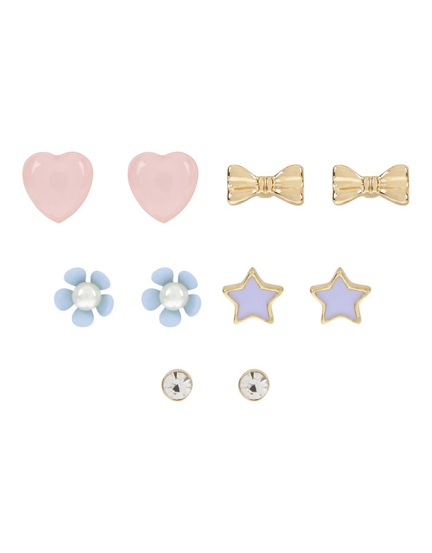 گوشواره دخترانه بسته 10 عددی - اکسسورایز تک سایز