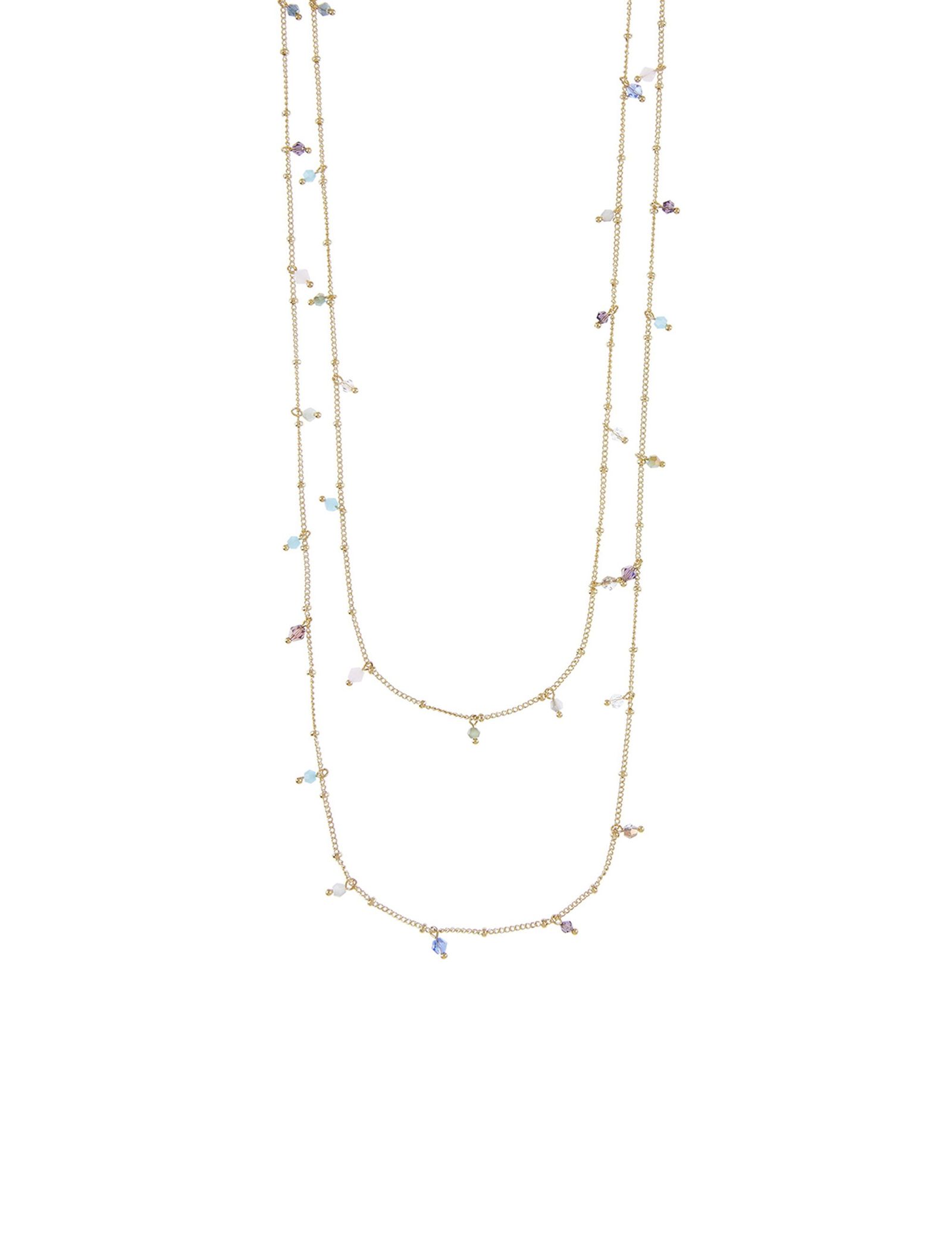 گردنبند برنجی زنجیری زنانه Jessica Beaded Rope - اکسسورایز تک سایز - چندرنگ - 3