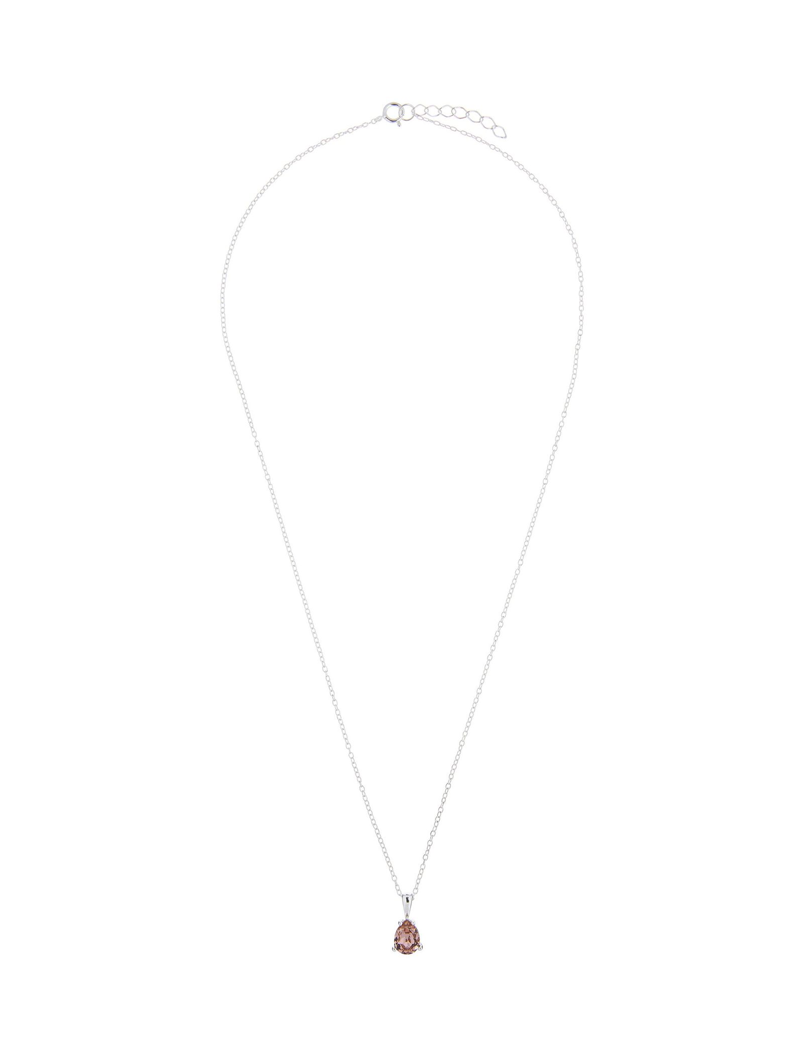 گردنبند نقره آویز زنانه - اکسسورایز - صورتي - 1
