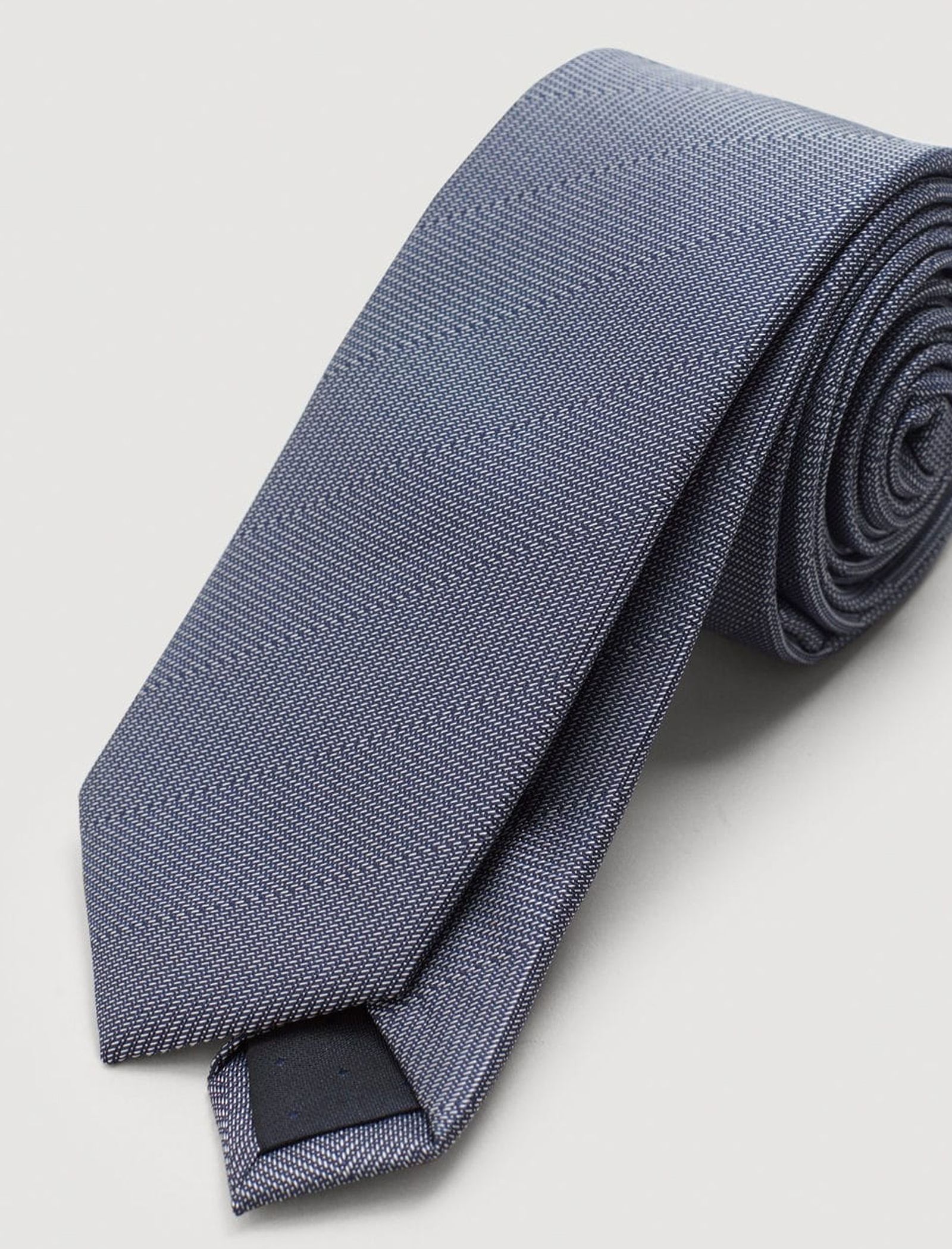 کراوات مانگو مدل 23020566 تک سایز - آبي - 3
