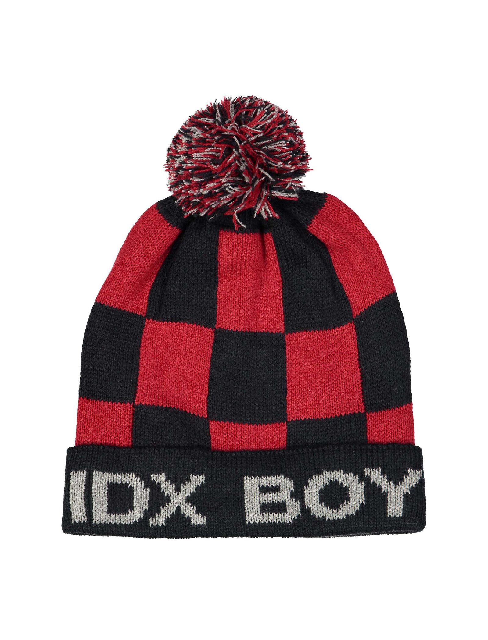 کلاه بافتنی بانی پسرانه - ایدکس - قرمز و سرمه اي - 1
