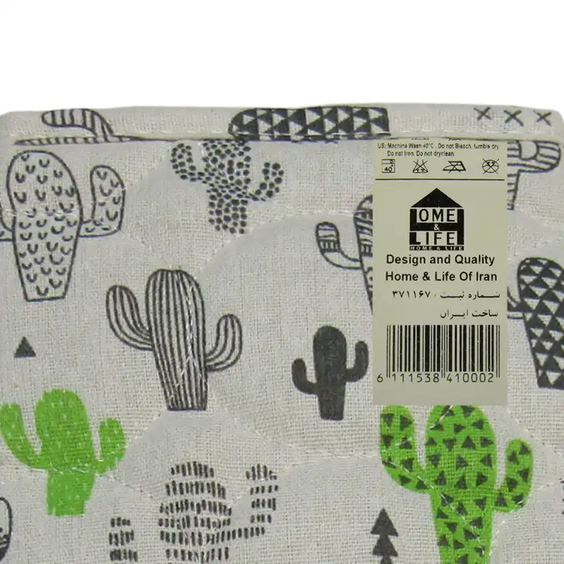 دستکش فر هوم اند لایف مدل واران طرح کاکتوس