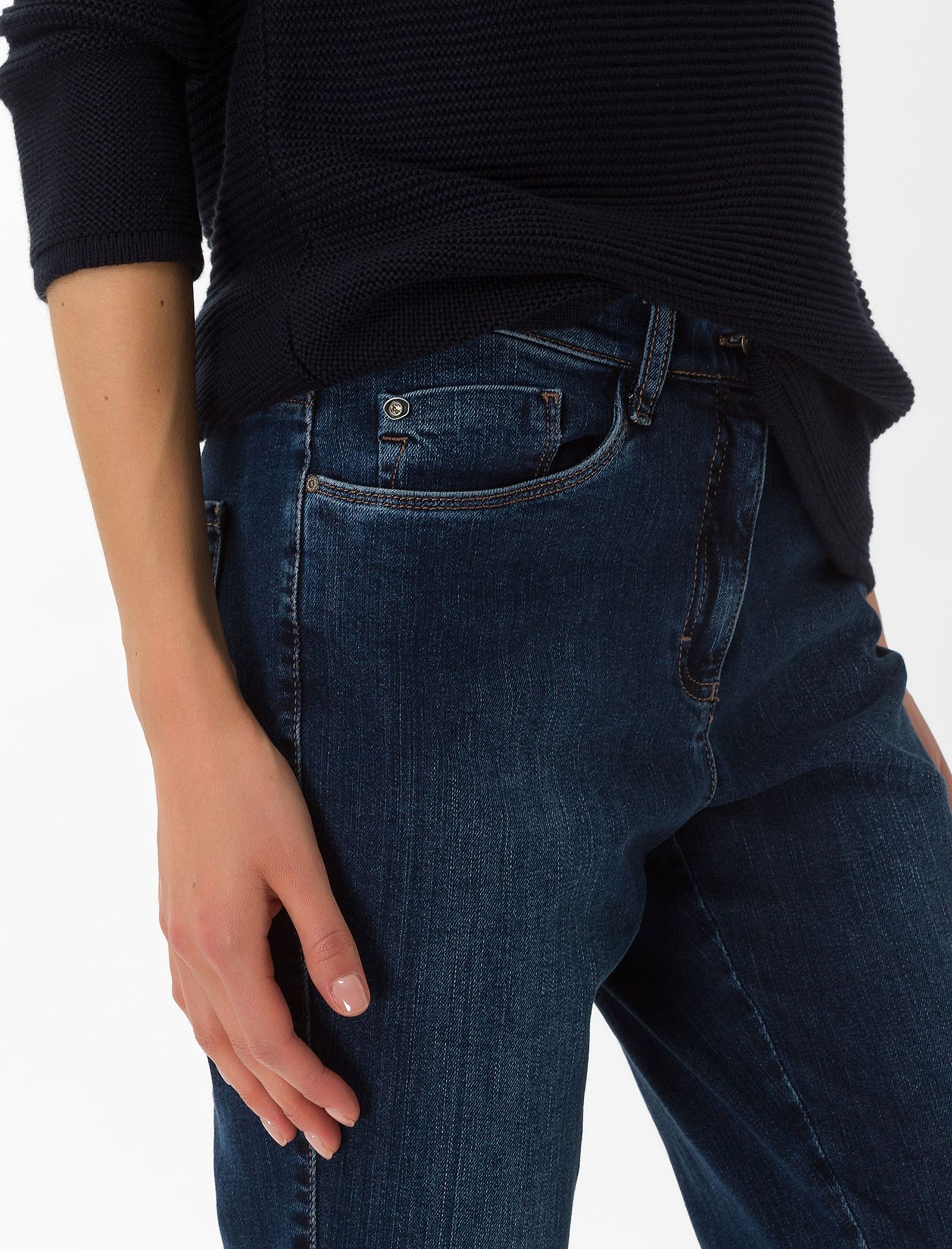 شلوار جین راسته زنانه BX-MARy - برکس - آبي  - 8