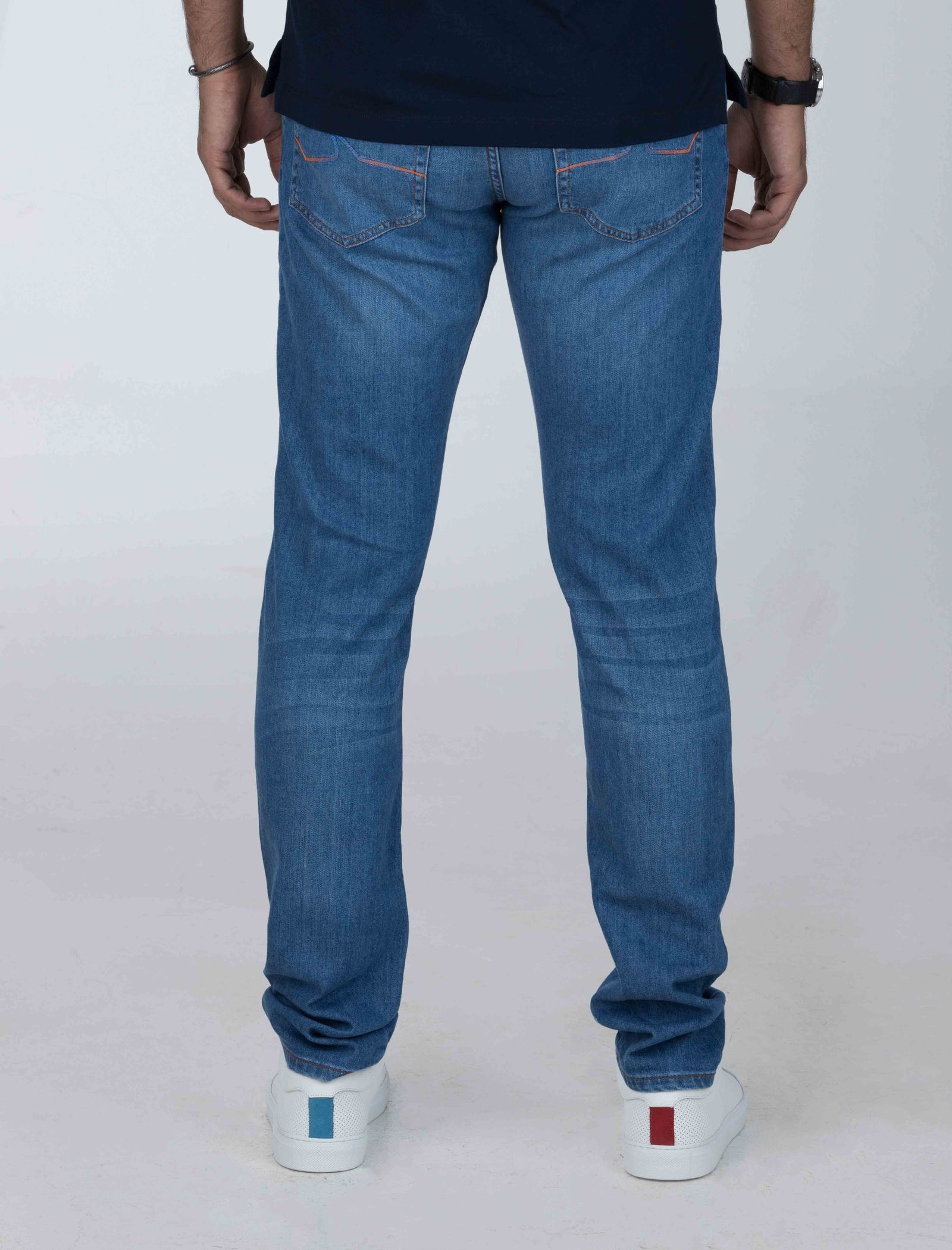 شلوار جین راسته مردانه - پاول اند شارک - آبي - 7
