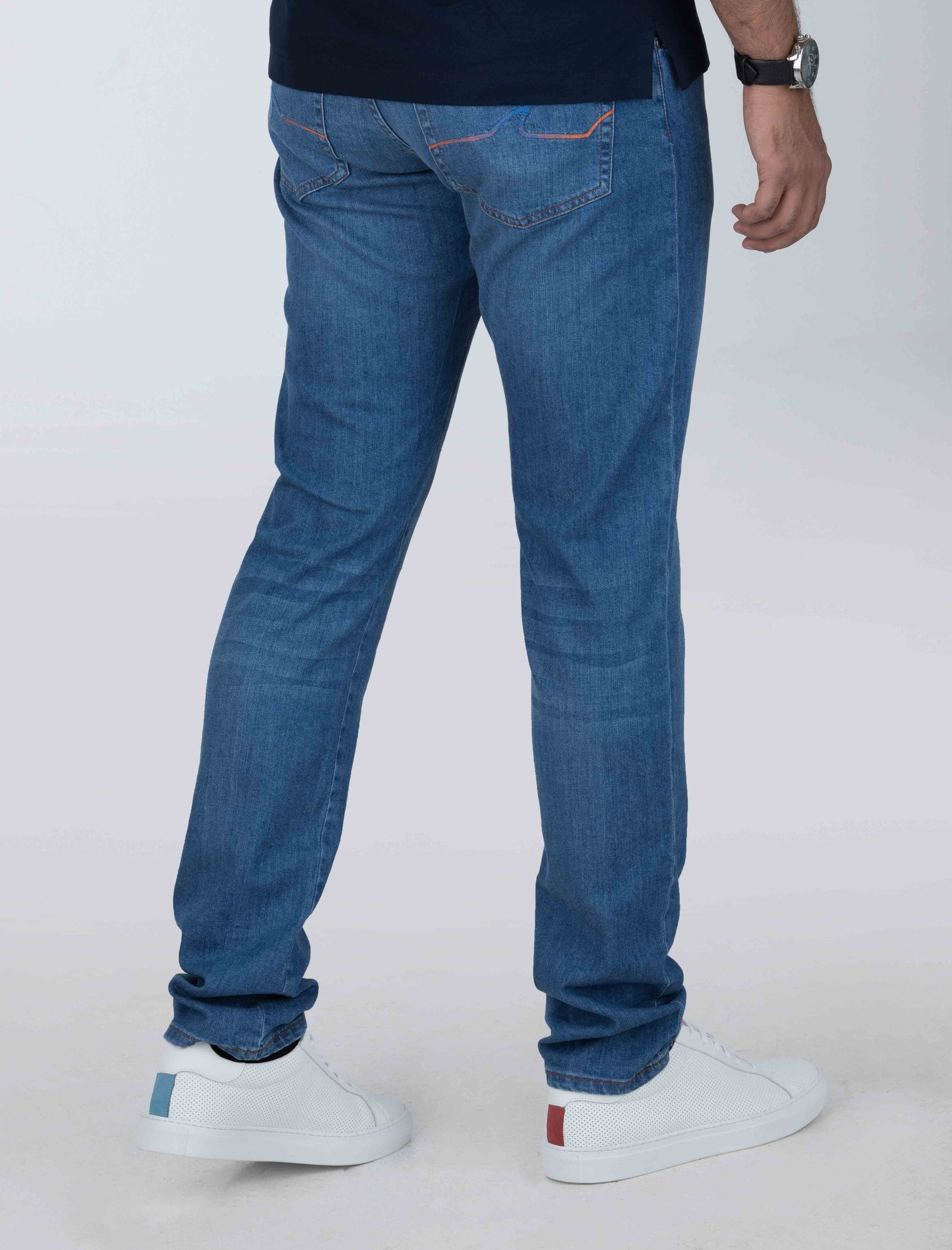 شلوار جین راسته مردانه - پاول اند شارک - آبي - 8