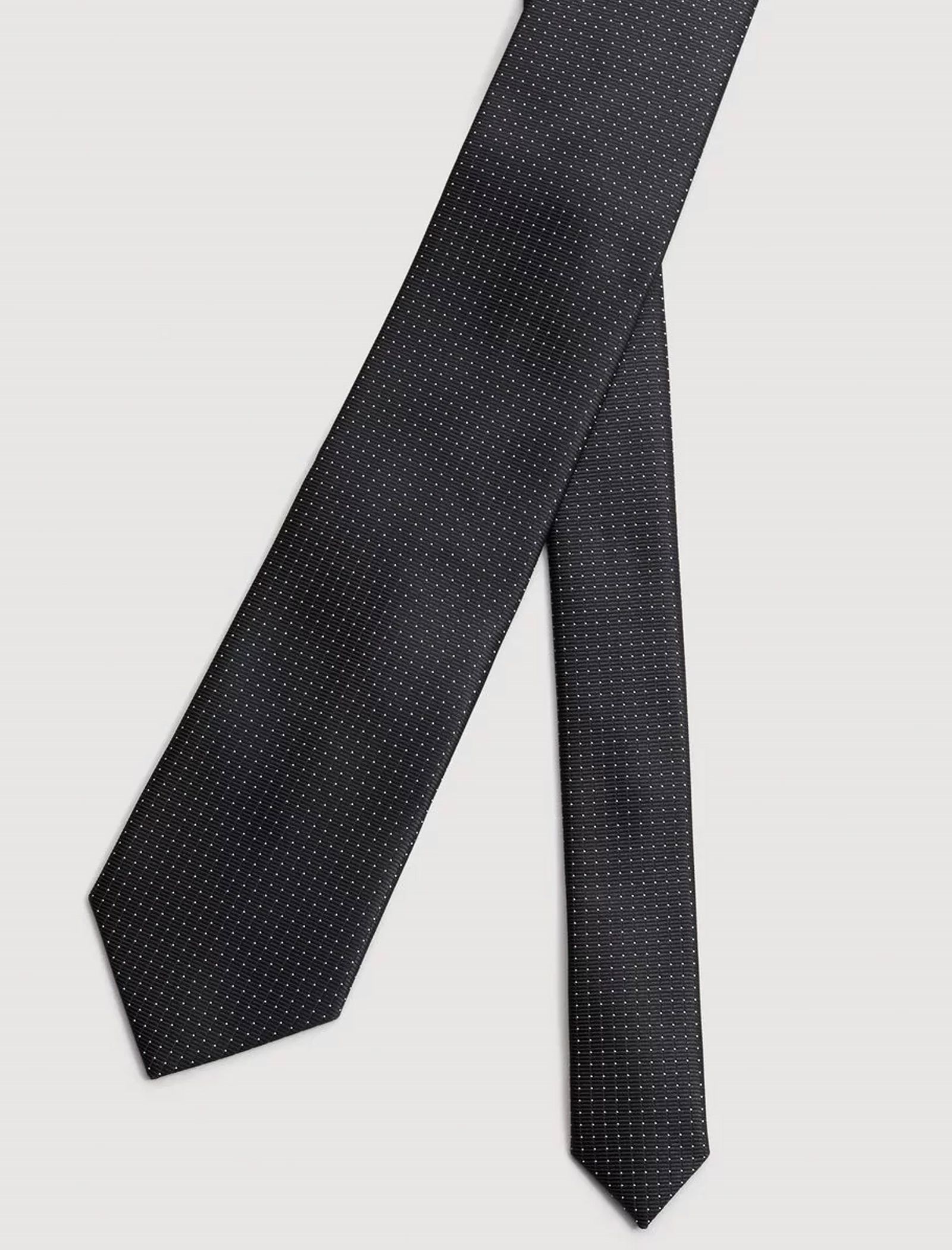 کراوات مانگو مدل 23033635 تک سایز - مشکی - 4