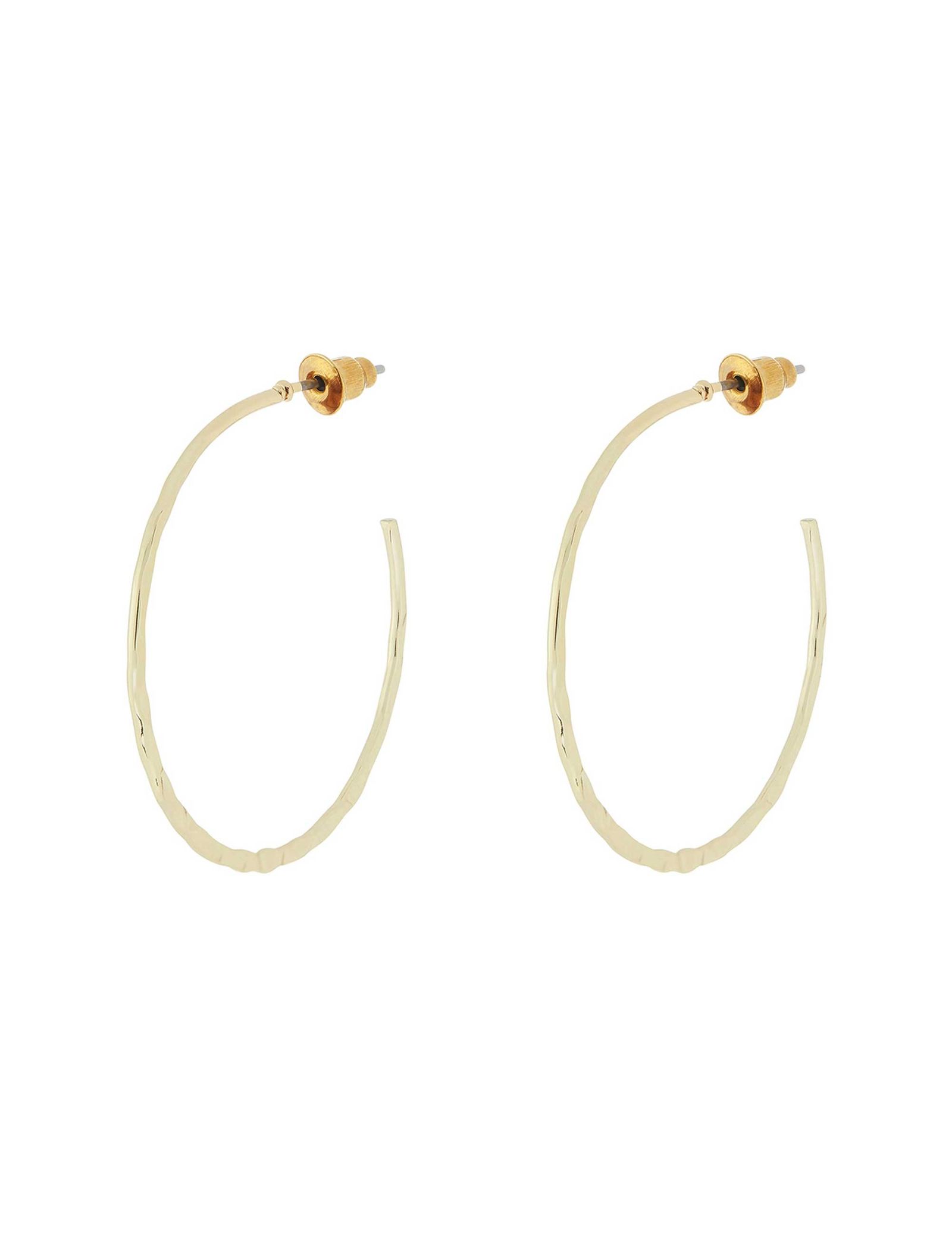 گوشواره استیل حلقه ای زنانه - اکسسورایز تک سایز - طلايي - 2