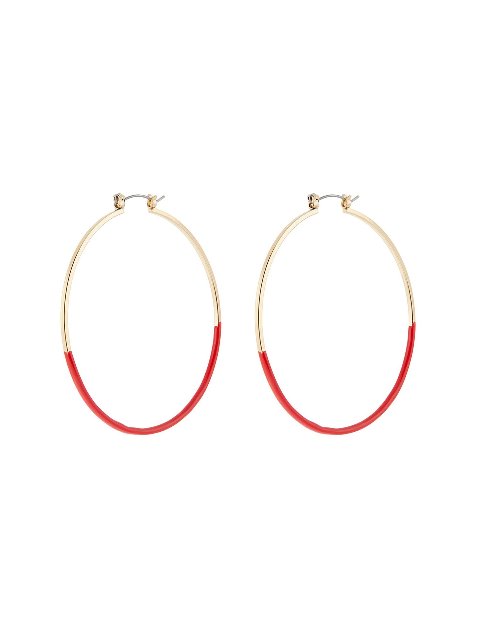 گوشواره استیل حلقه ای زنانه - اکسسورایز تک سایز - طلايي قرمز - 2