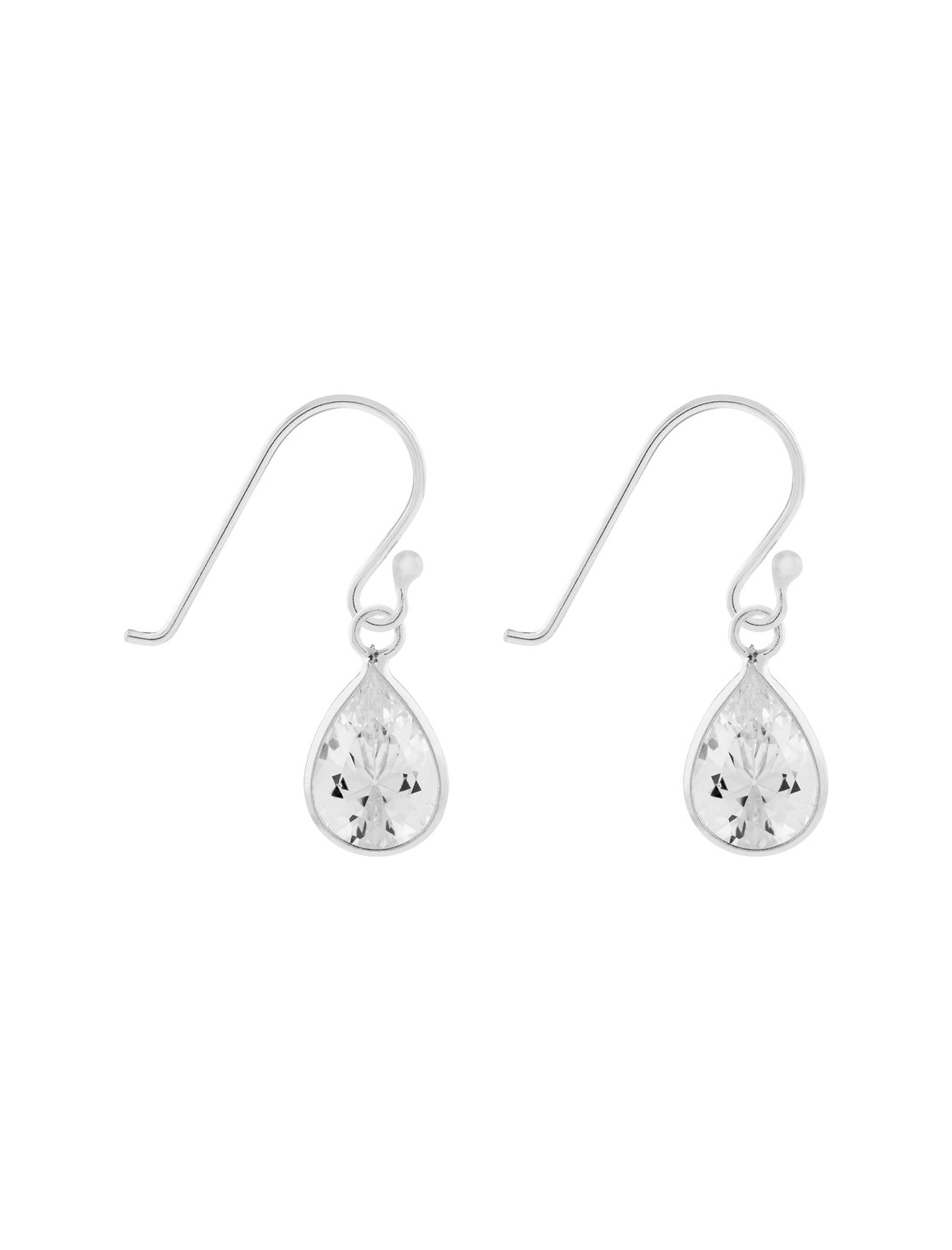 گوشواره نقره میخی زنانه Crystal Drop - اکسسوریز