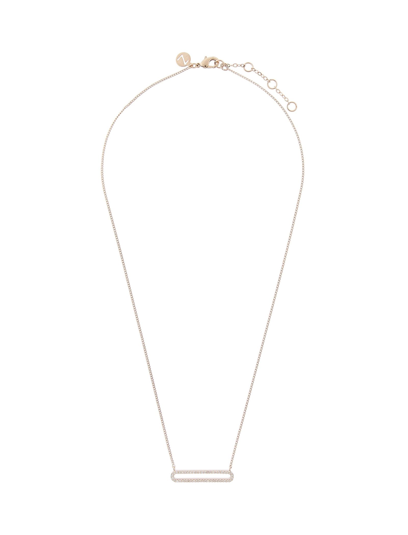 گردنبند برنجی آویز زنانه Diamante Oval - اکسسورایز تک سایز - طلايي - 1