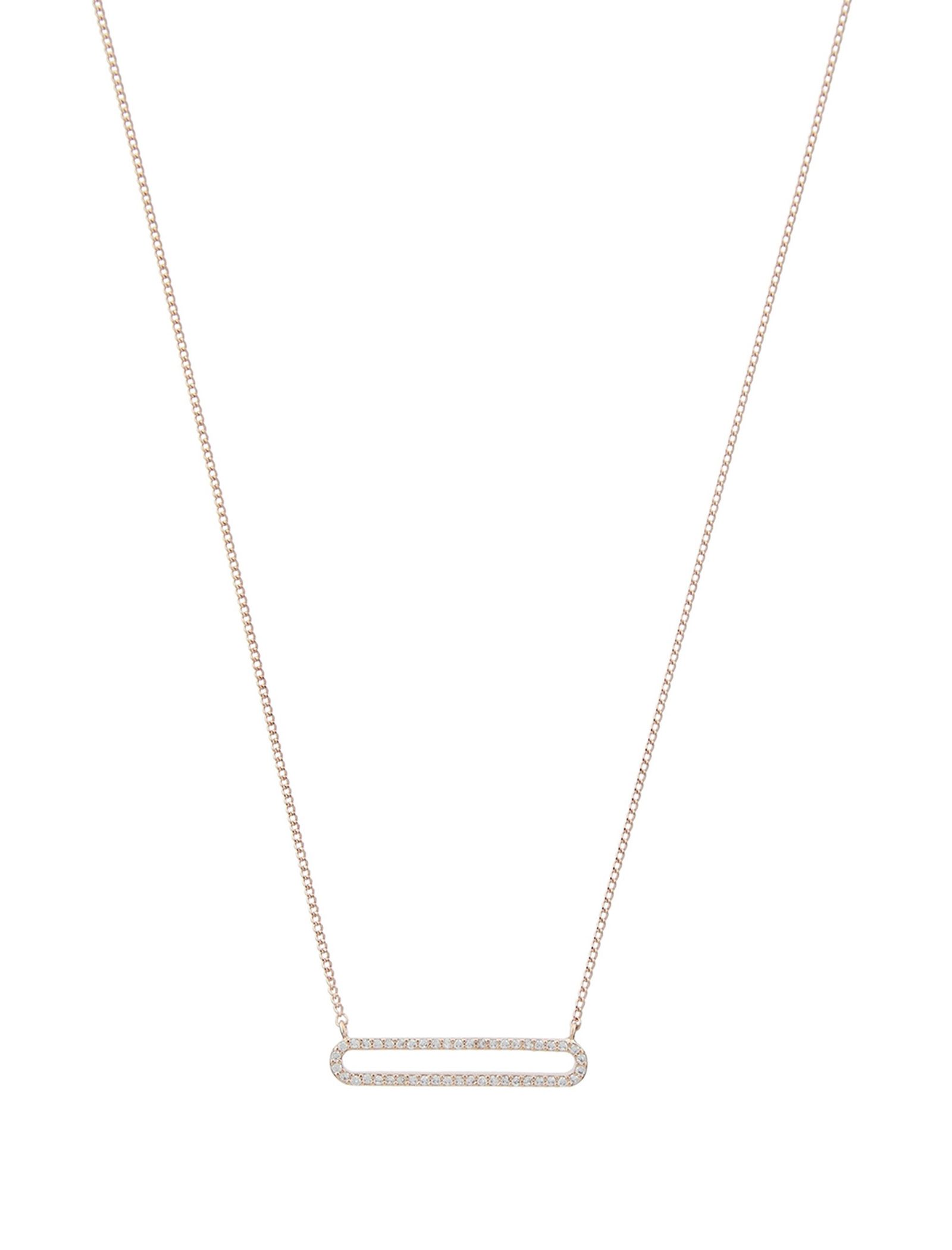 گردنبند برنجی آویز زنانه Diamante Oval - اکسسورایز تک سایز - طلايي - 3