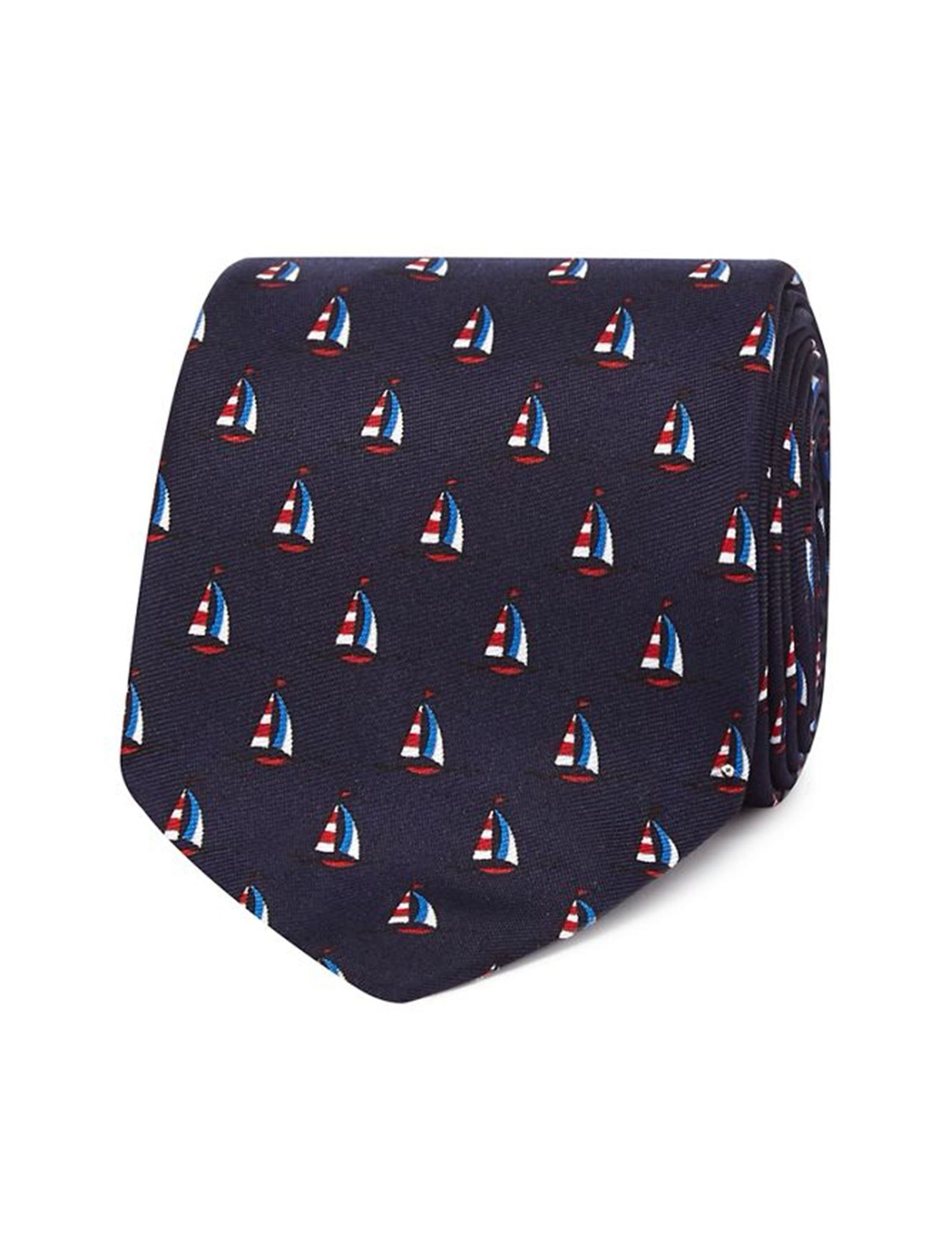 کراوات نخی طرح دار مردانه - کالکشن - سرمه اي - 1