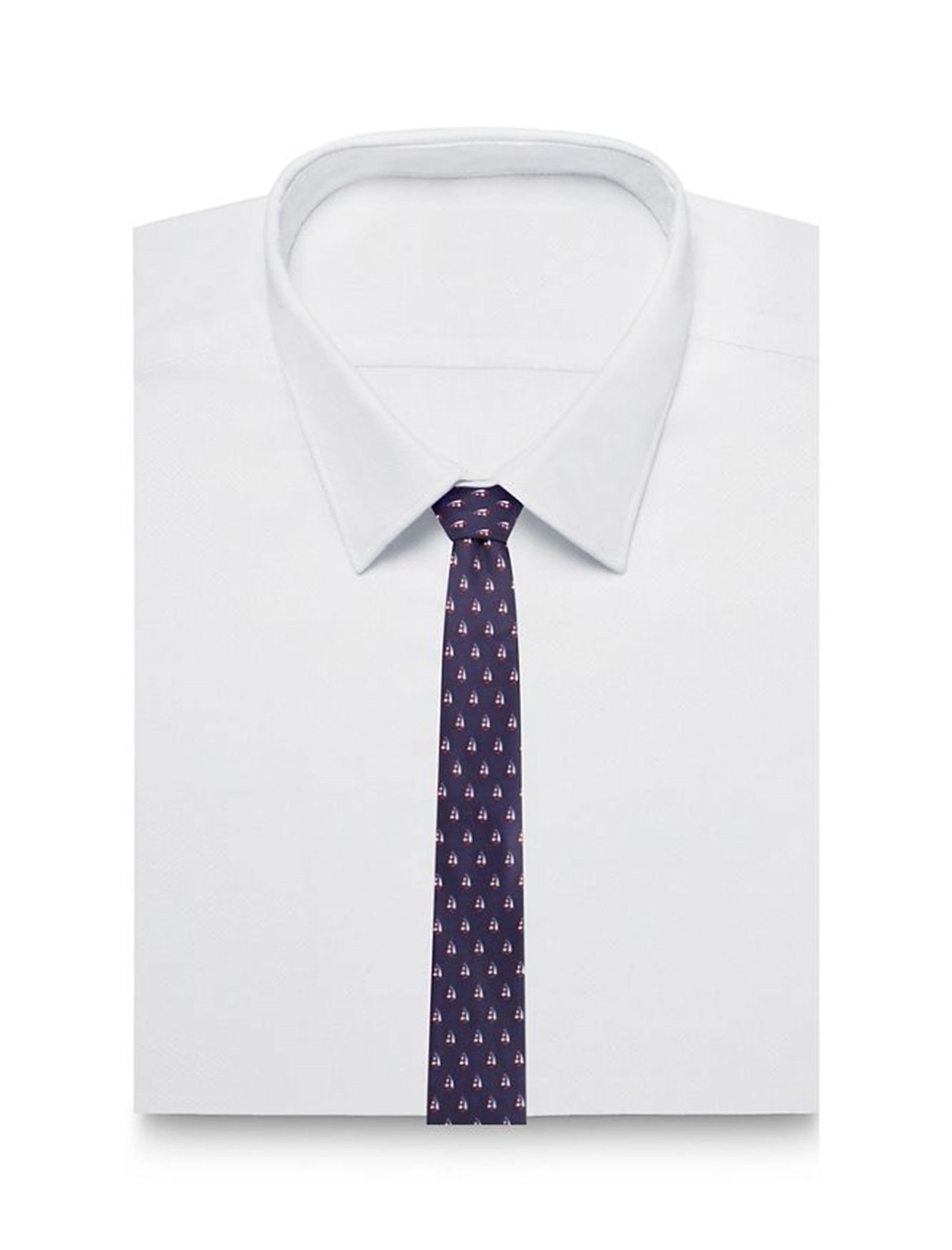 کراوات نخی طرح دار مردانه - کالکشن - سرمه اي - 3