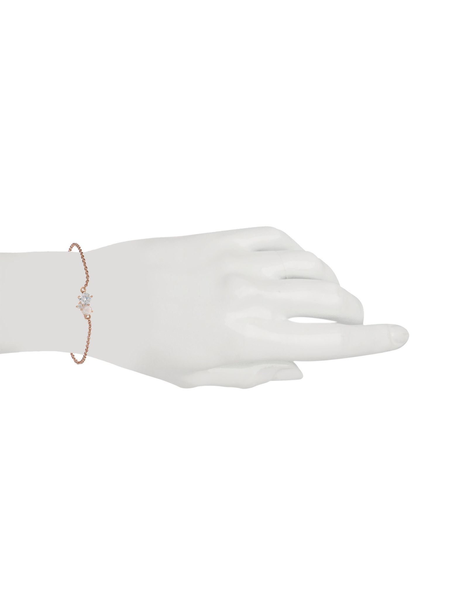 دستبند برنجی زنانه - اکسسورایز تک سایز - رزگلد - 6
