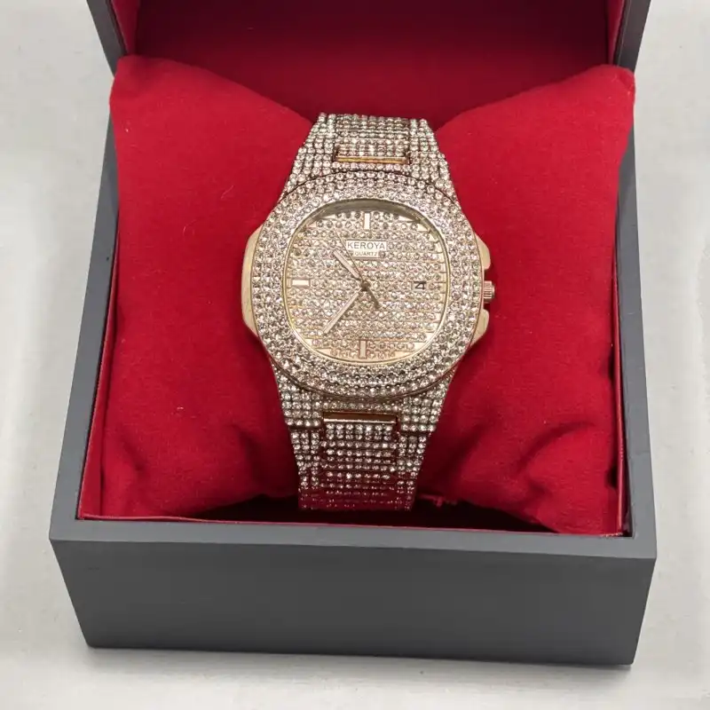 ساعت مچی عقربه ای مدل فول نگین