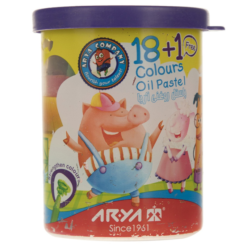 پاستل روغنی 1 + 18 رنگ آریا کد 2019