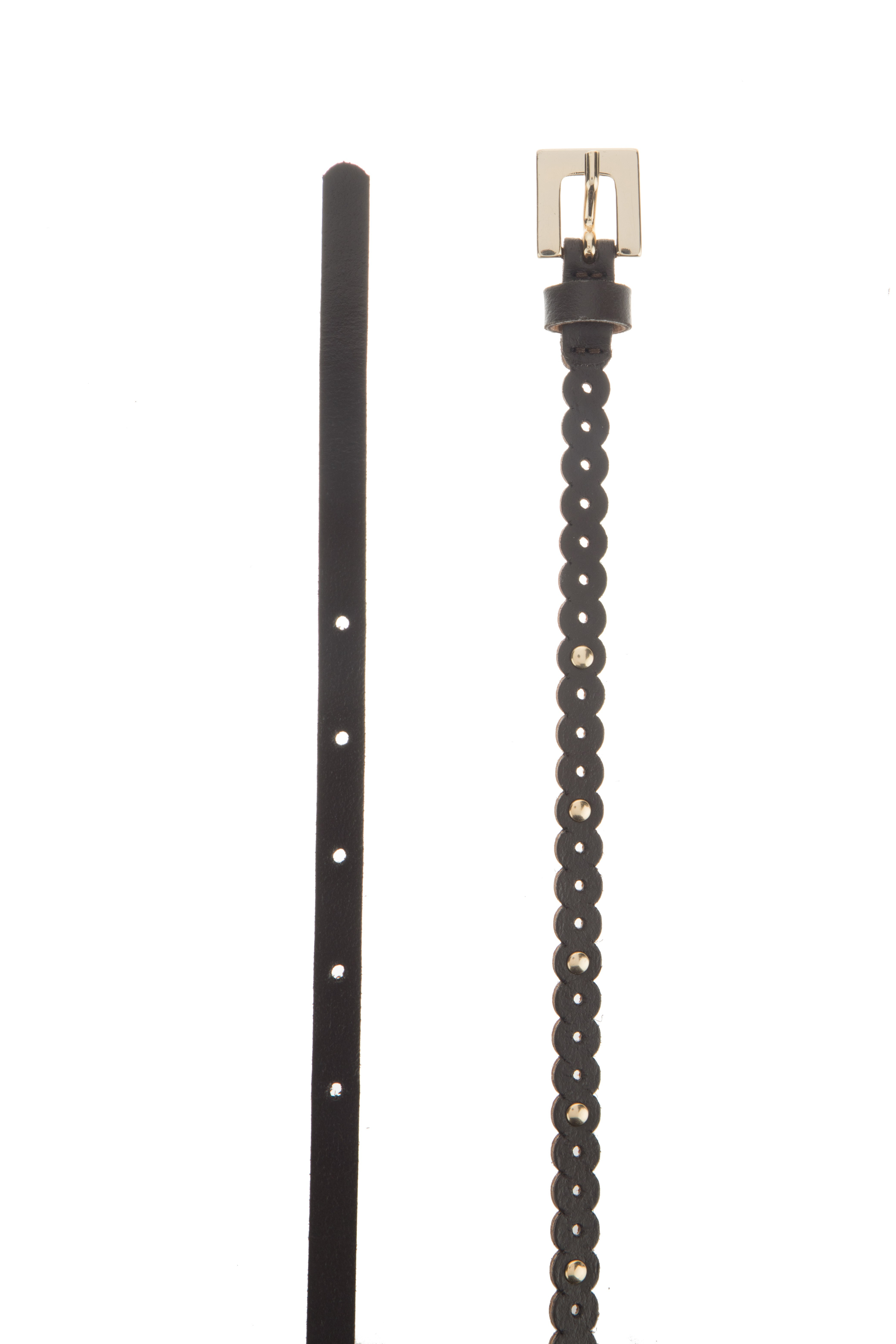 کمربند چرم باریک زنانه - استفانل