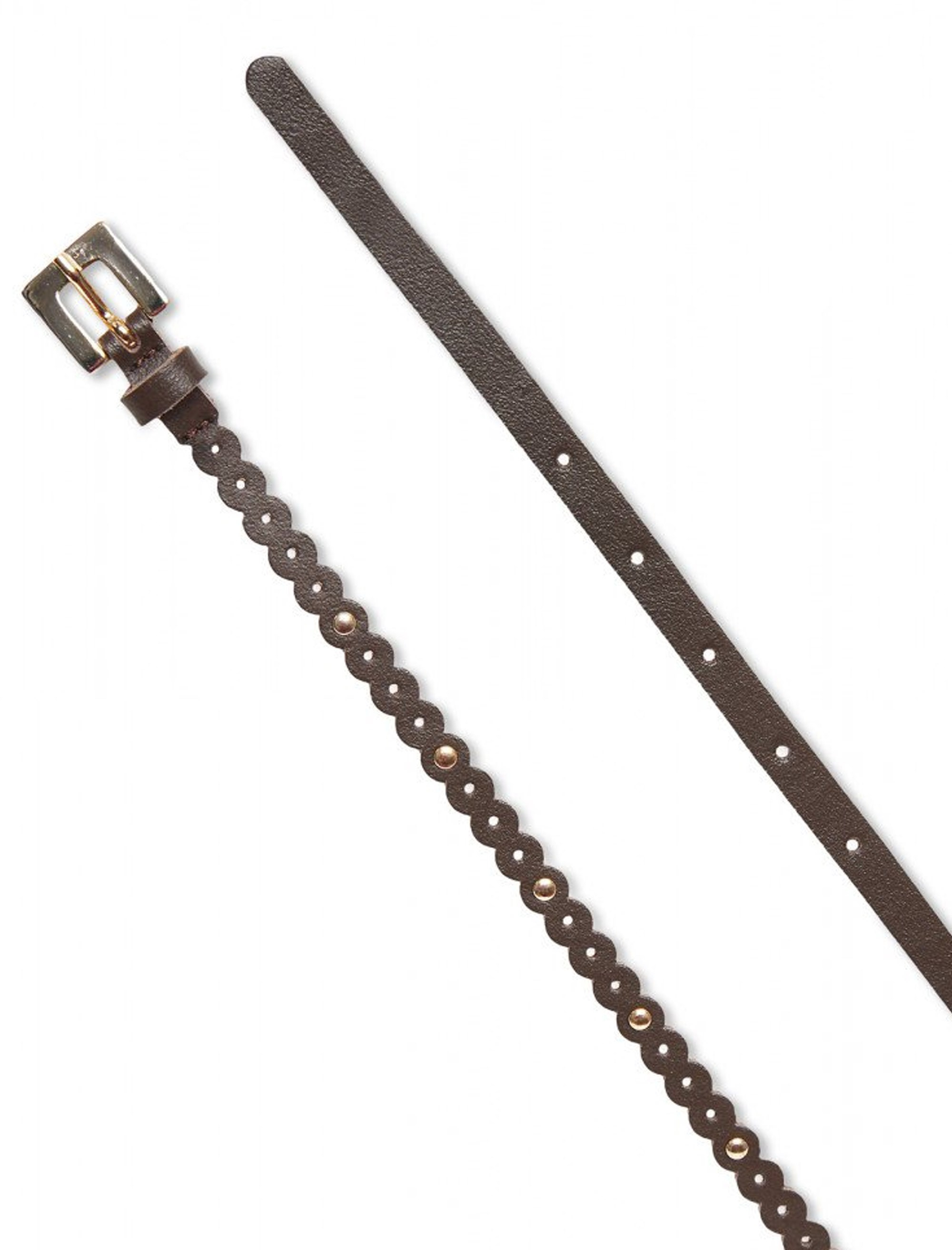 کمربند چرم باریک زنانه - استفانل