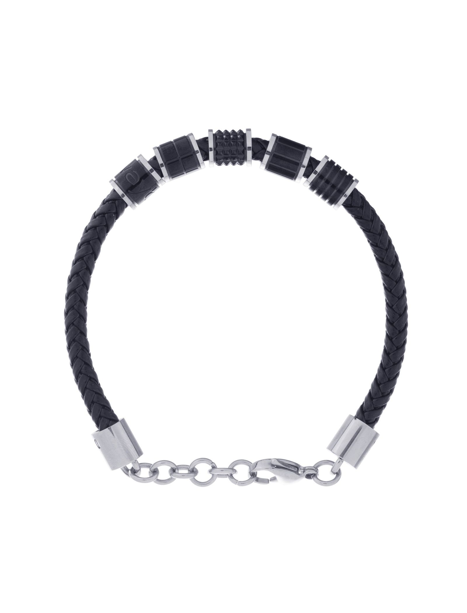 دستبند چرمی مردانه - برازوی تک سایز - Black - 3