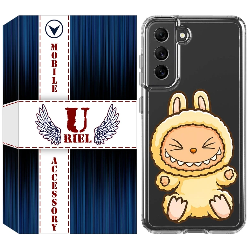 کاور یوریل مدل Clear کد 135 طرح لبوبو Labubu مناسب برای گوشی موبایل سامسونگ Galaxy S21 FE