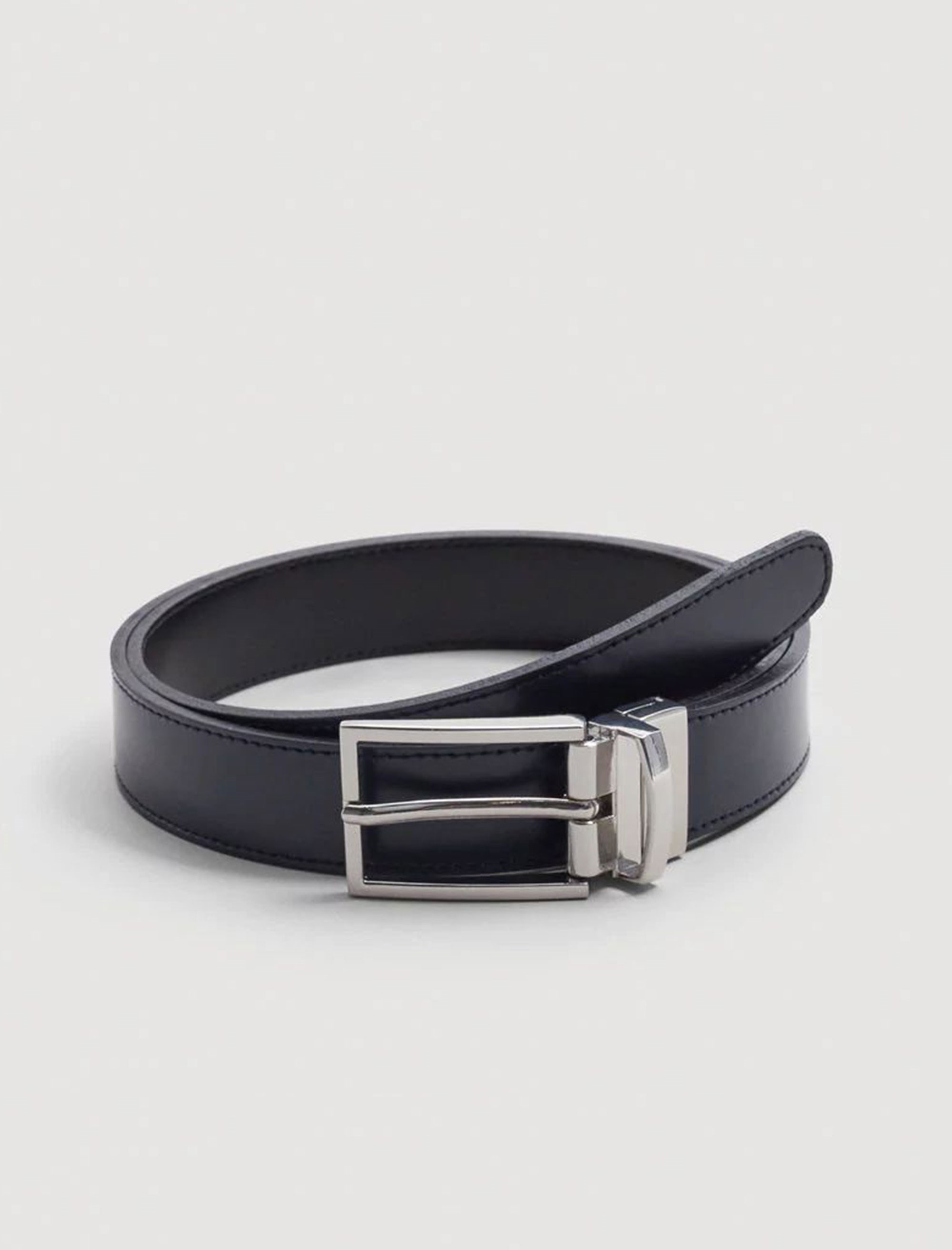 کمربند چرم سگک سوزنی مردانه - مانگو