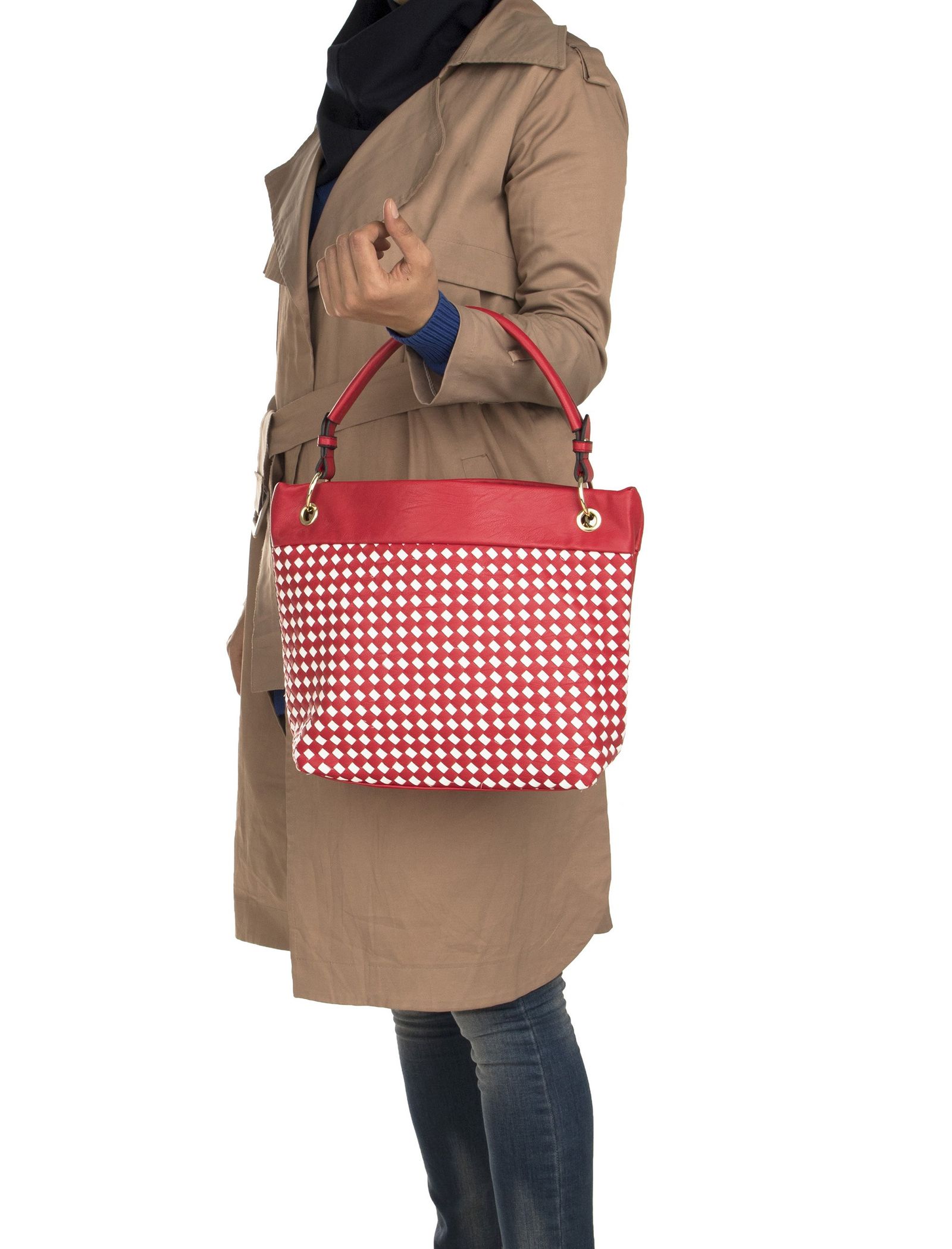 کیف دوشی روزمره زنانه - دادلین تک سایز - قرمز - 8