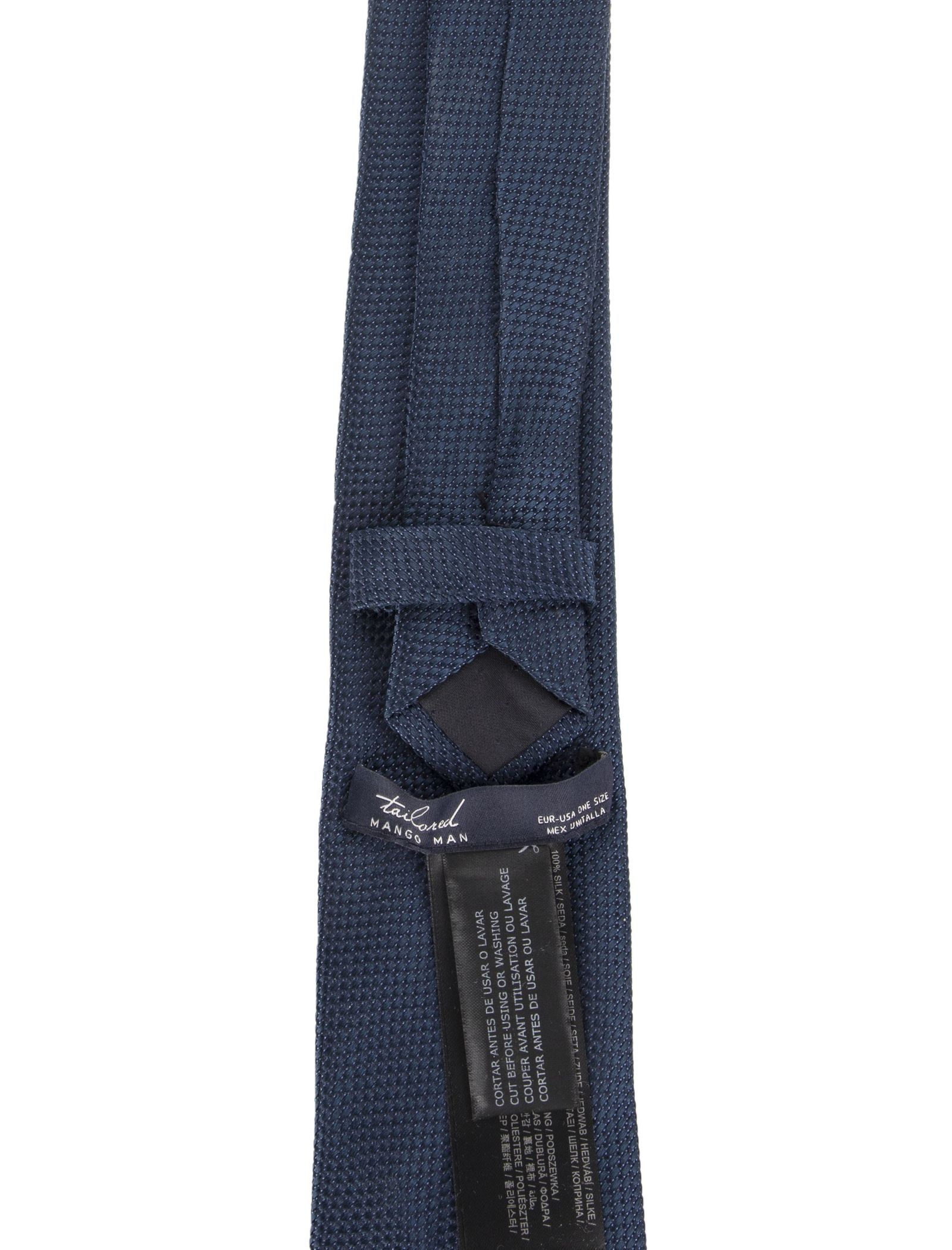 کراوات مانگو مدل 23090666 تک سایز - سرمه اي  - 4