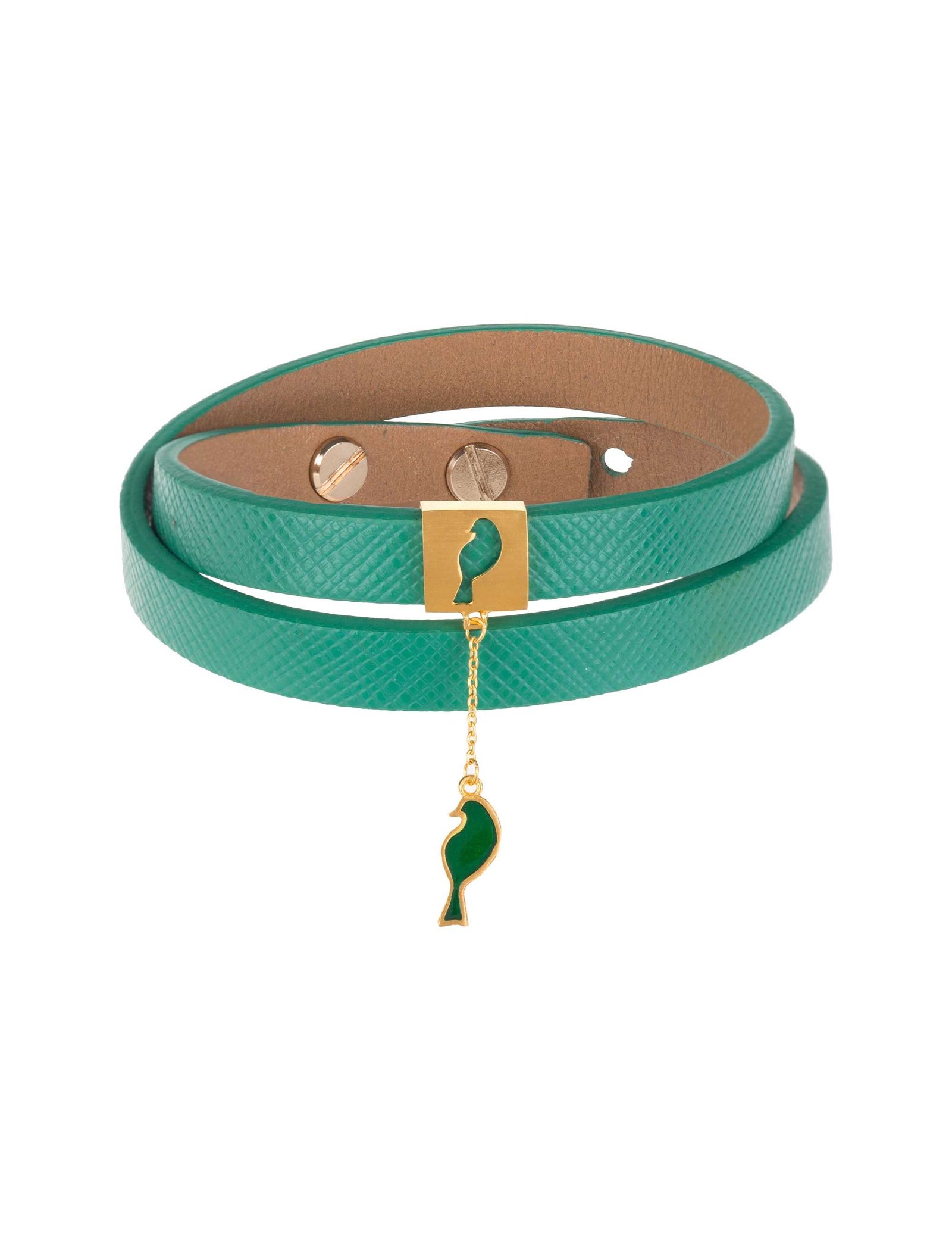 دستبند طلا زنانه - درسا - سبز - 1