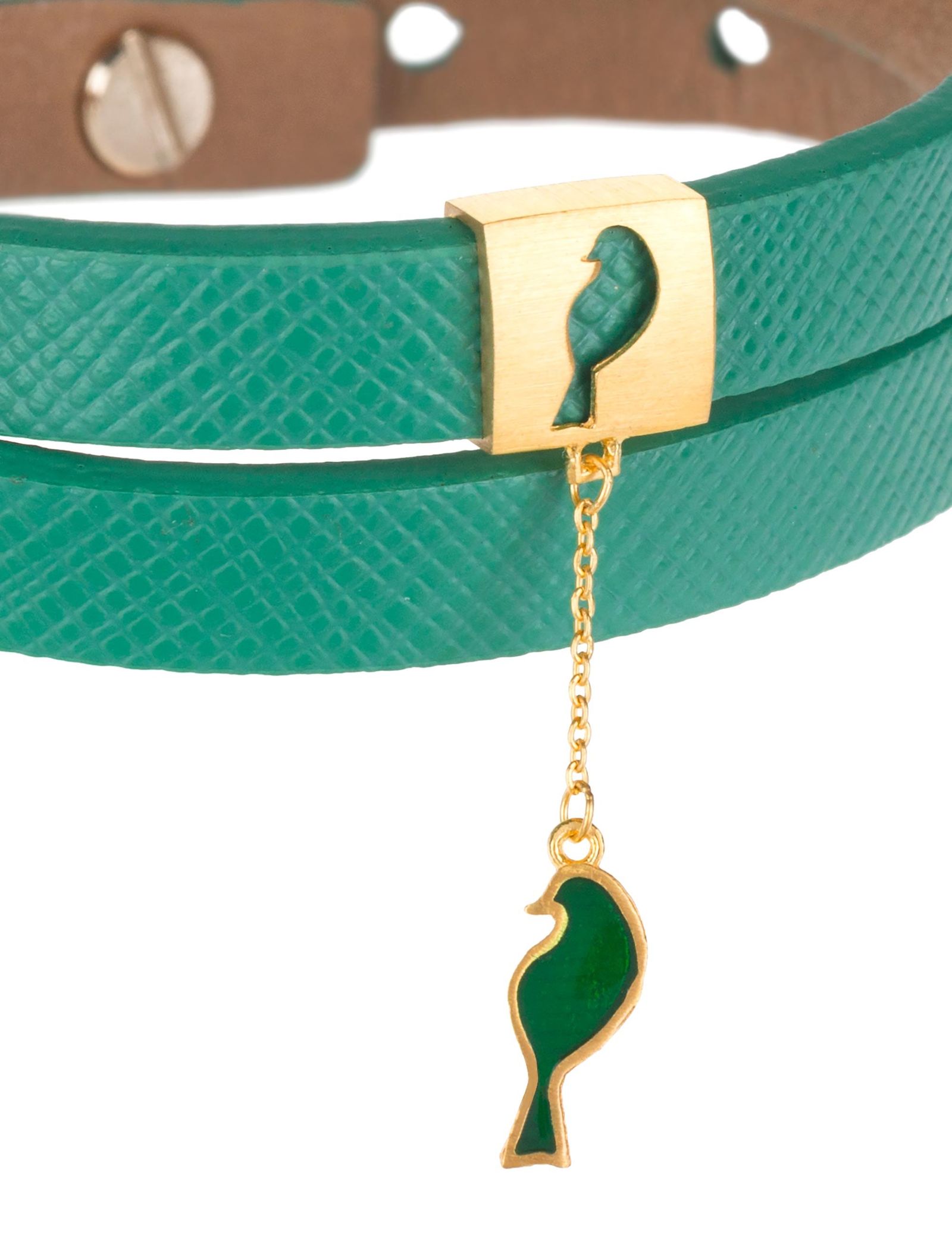دستبند طلا زنانه - درسا - سبز - 3