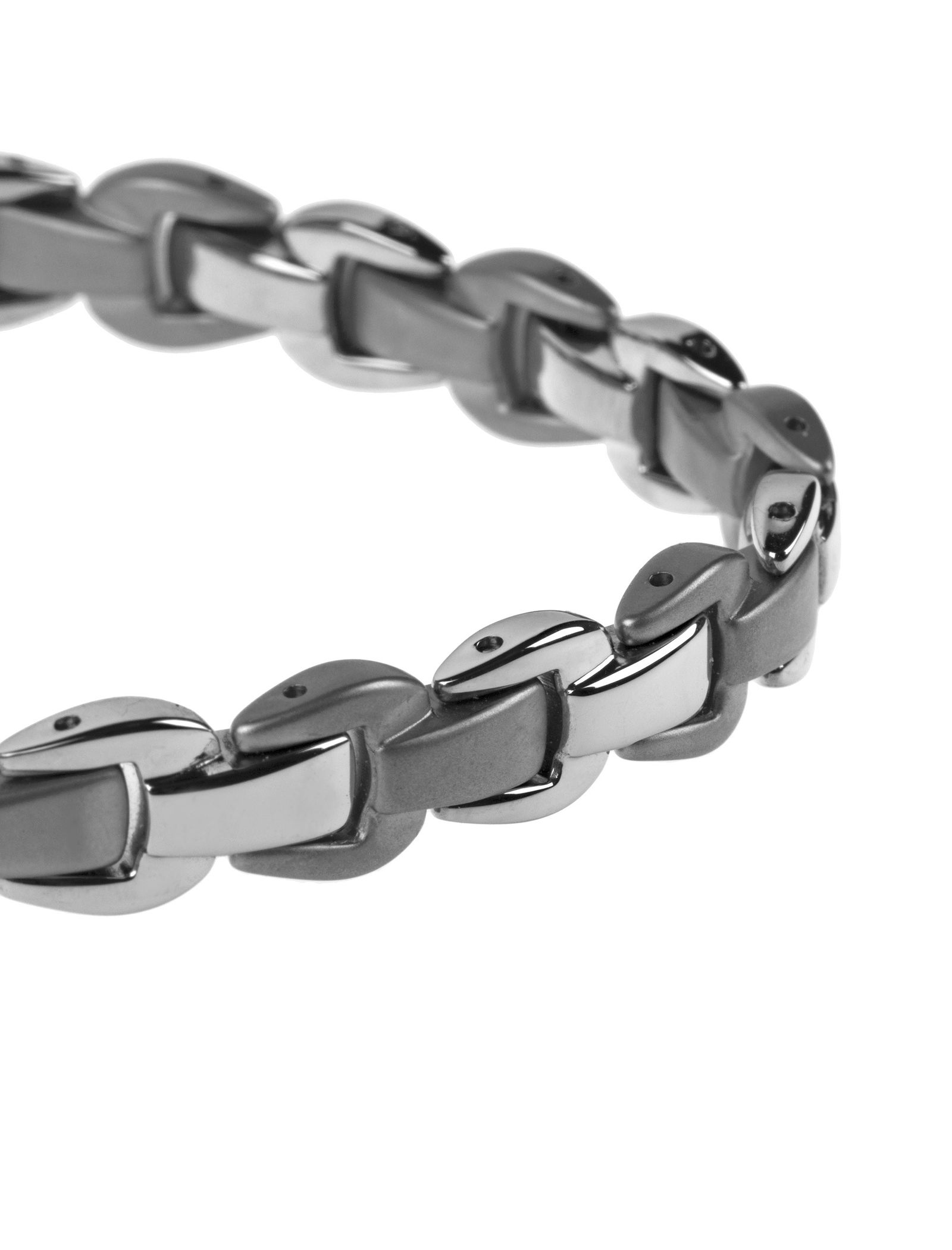 دستبند زنجیری استیل مردانه - برازوی - نقره‌اي - 5