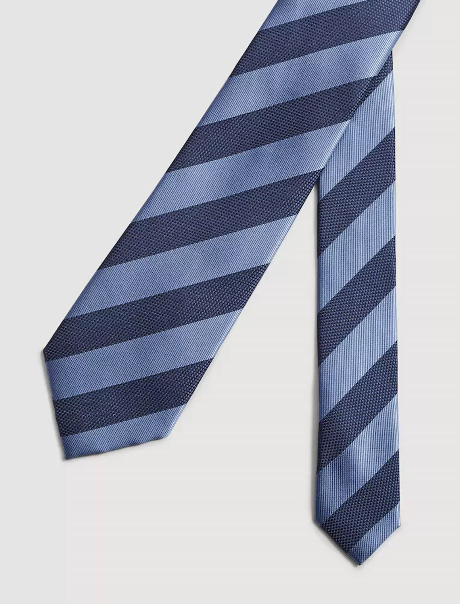 کراوات مانگو مدل 23020568 تک سایز - سرمه اي  - 3