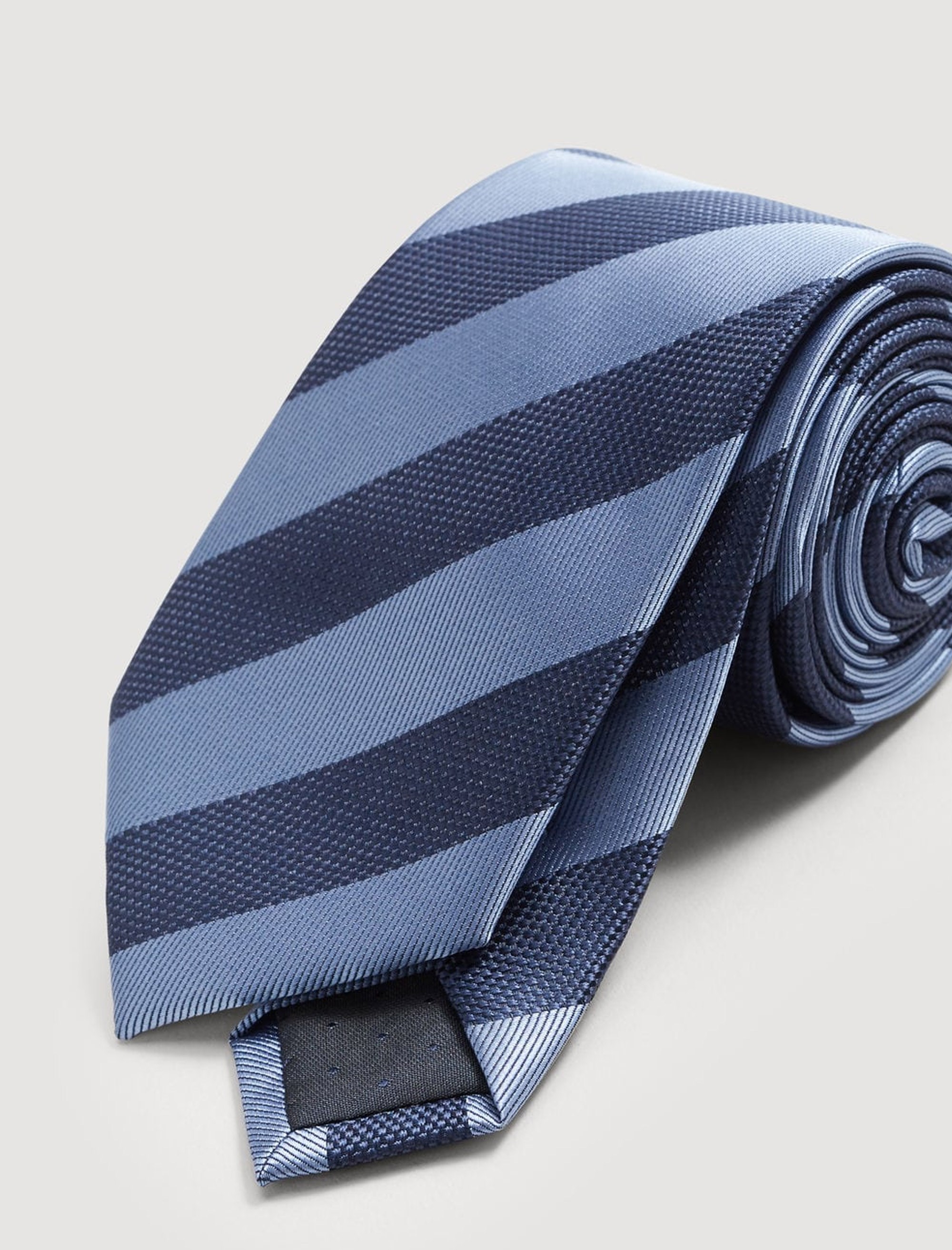 کراوات مانگو مدل 23020568 تک سایز - سرمه اي  - 4