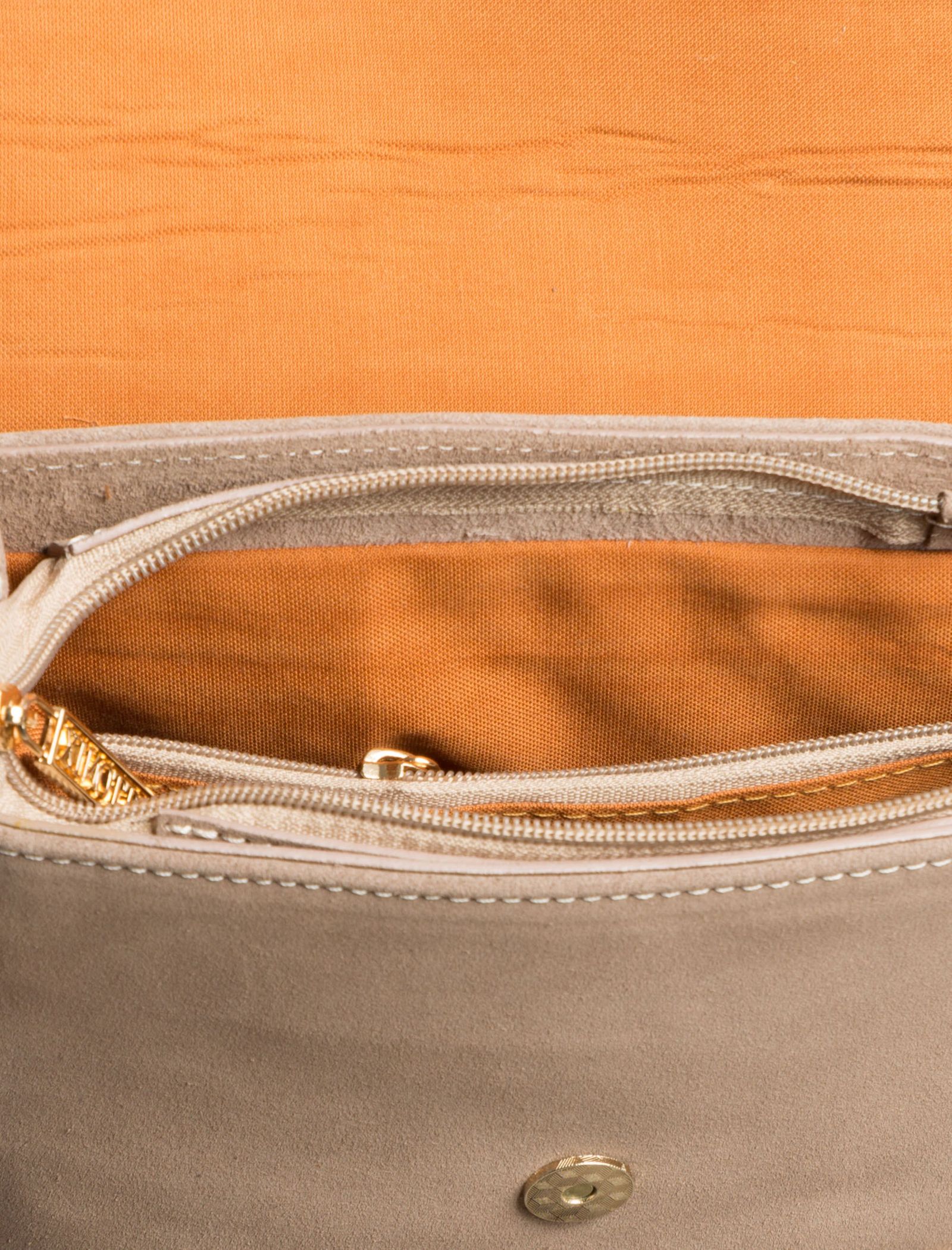 کیف دوشی چرم زنانه - برتونیکس - خاکي - 7