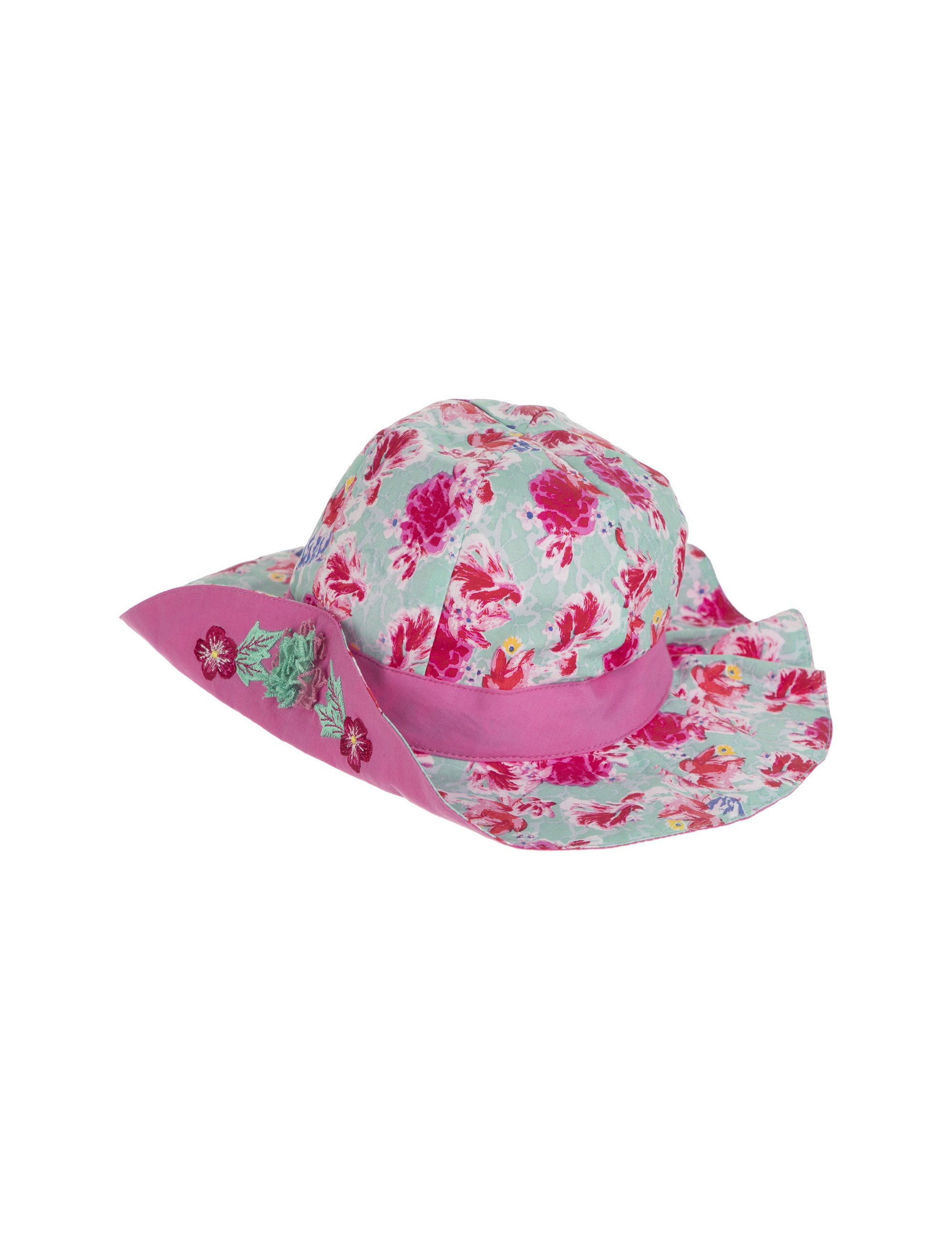 کلاه نخی طرح دار دخترانه - مانسون چیلدرن - سبز آبي - 4