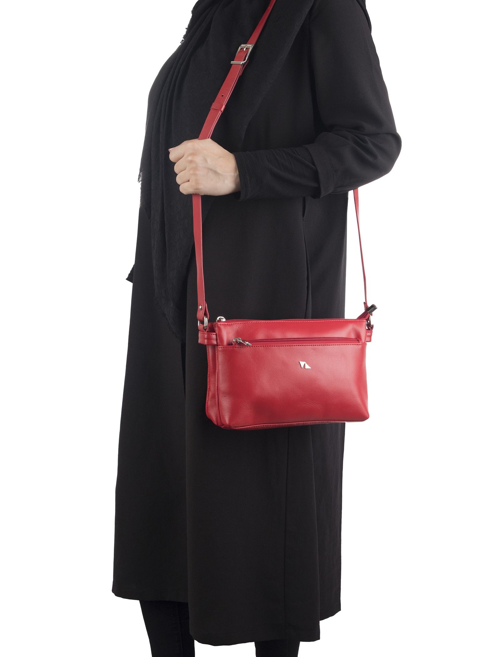 کیف دوشی چرم روزمره زنانه - چرم مشهد - قرمز - 7