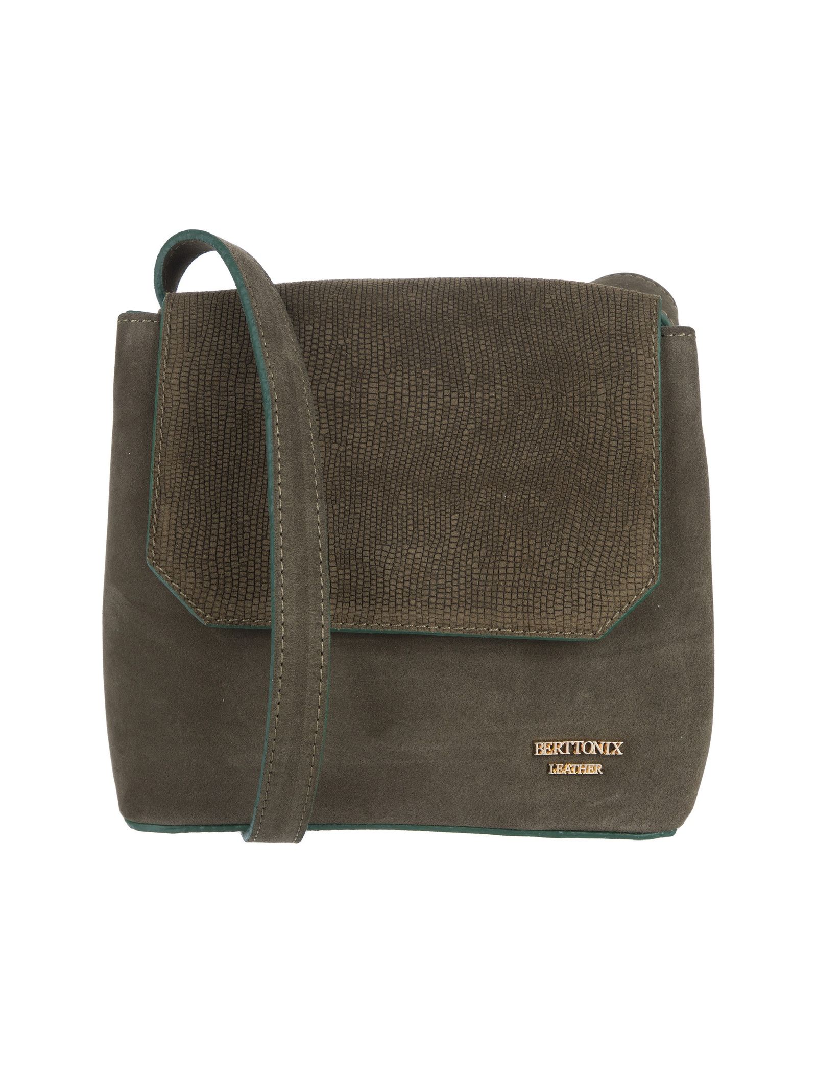 کیف دوشی چرم زنانه - برتونیکس - سبز - 1