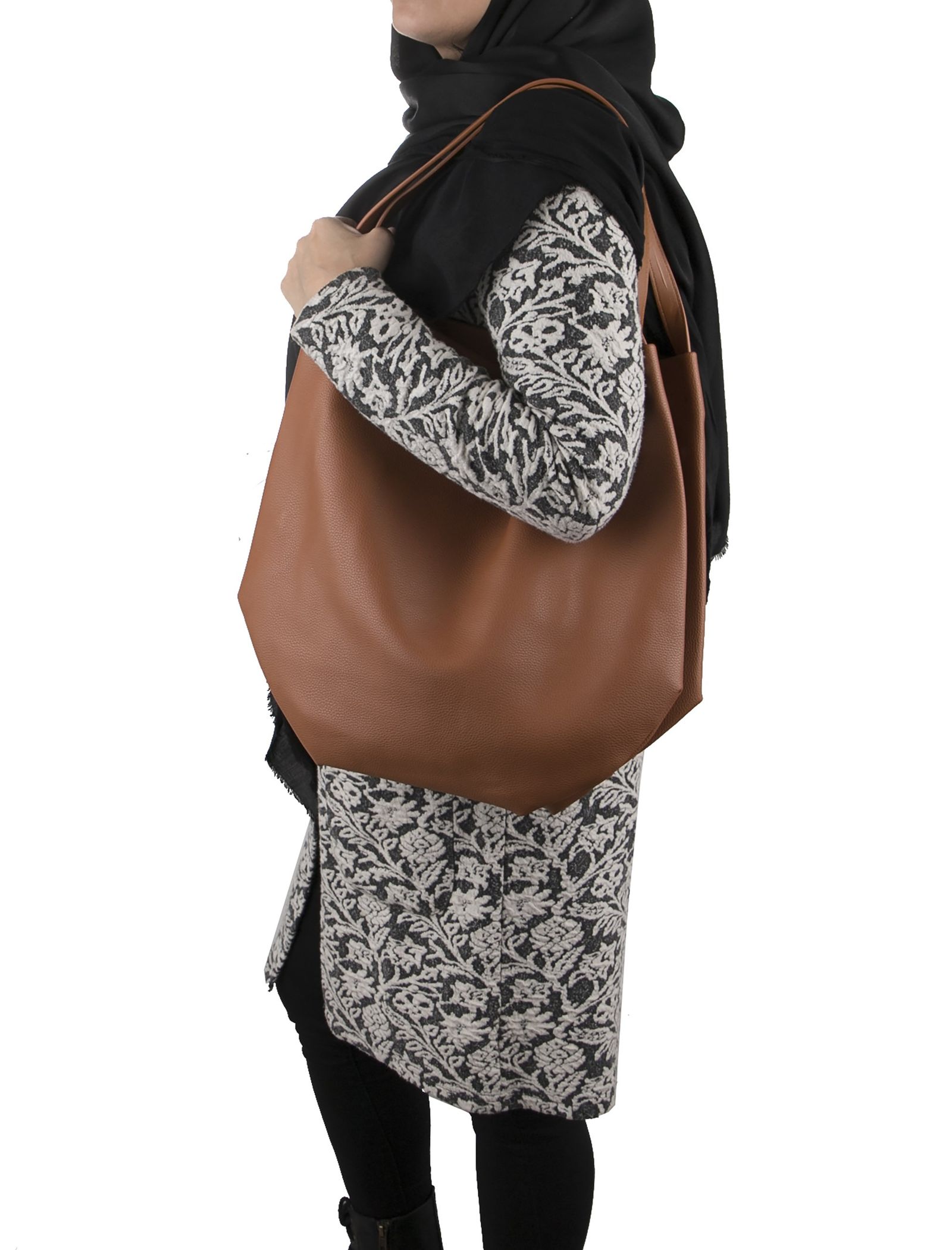 کیف دوشی روزمره زنانه - دادلین تک سایز - قهوه اي - 3