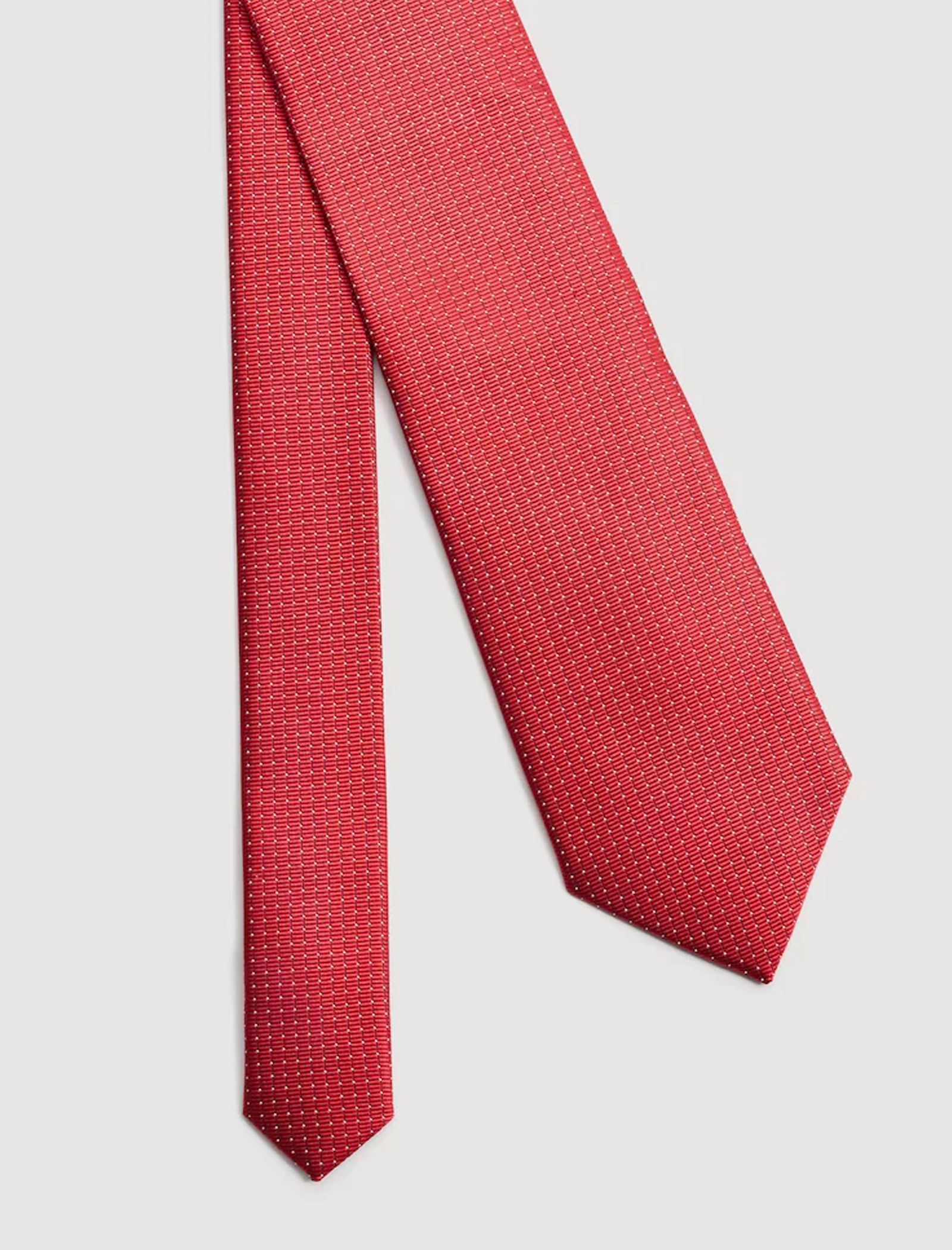 کراوات مانگو مدل 23033635 تک سایز - قرمز - 4
