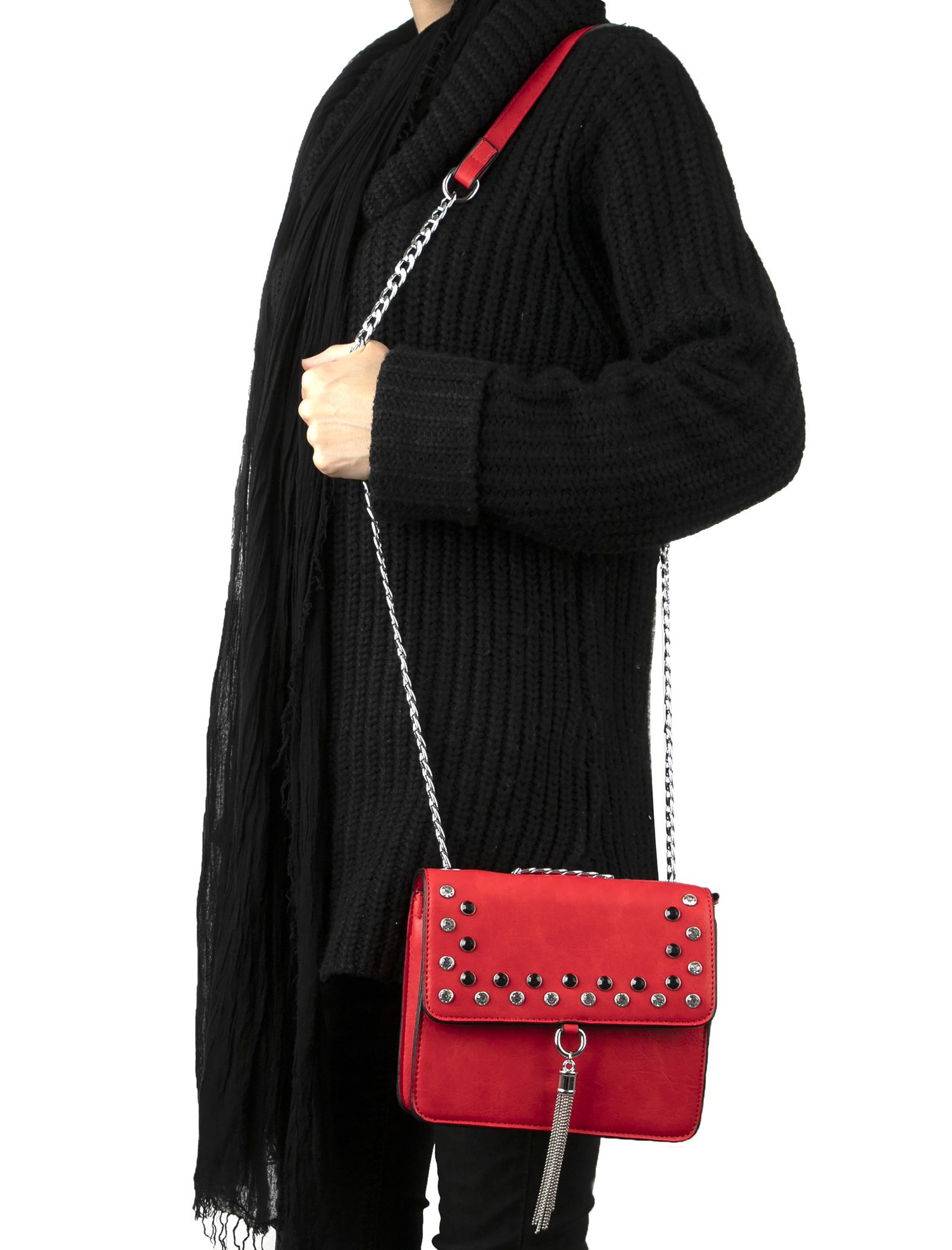 کیف دوشی روزمره زنانه - جانی اند جانی تک سایز - قرمز - 7