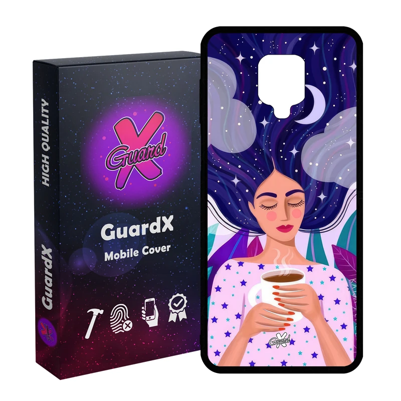 کاور گارد ایکس طرح Girl مدل Glass10658 مناسب برای گوشی موبایل شیائومی Redmi Note9 Pro/Note 9 Pro Max/Redmi Note 9S/MI Poco M2 Pro